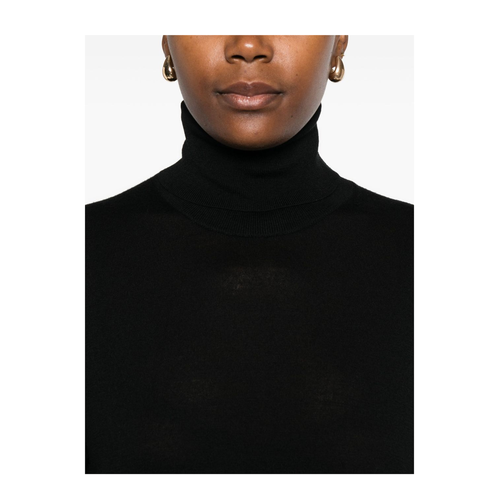 Wool Turtleneck Midi Dress - Image 2