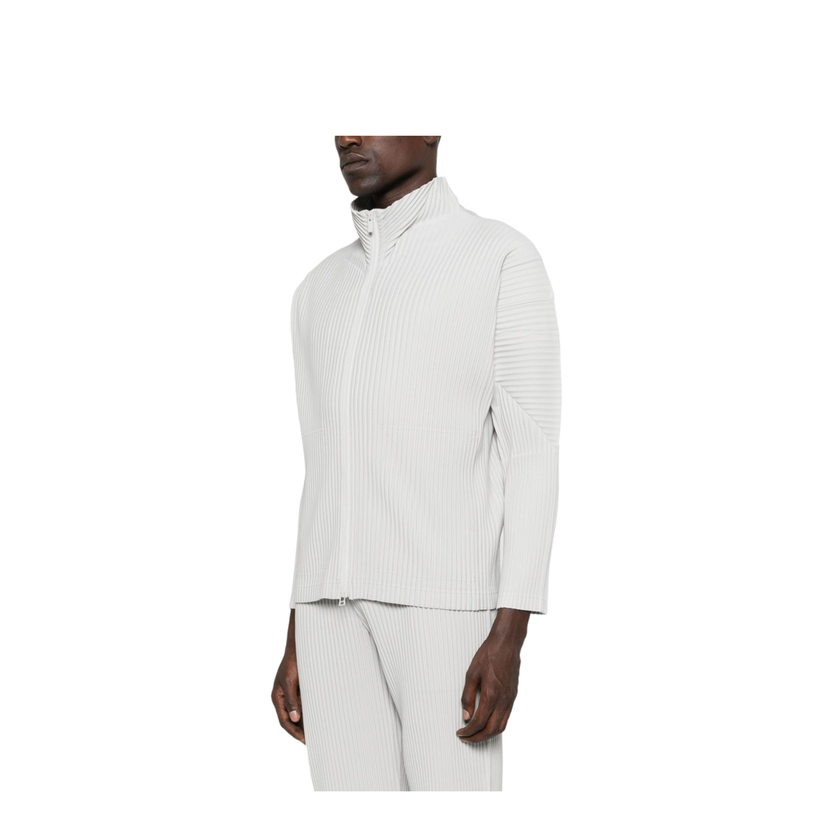 Pleated Texture Zip Fastening Jacket - Image 4