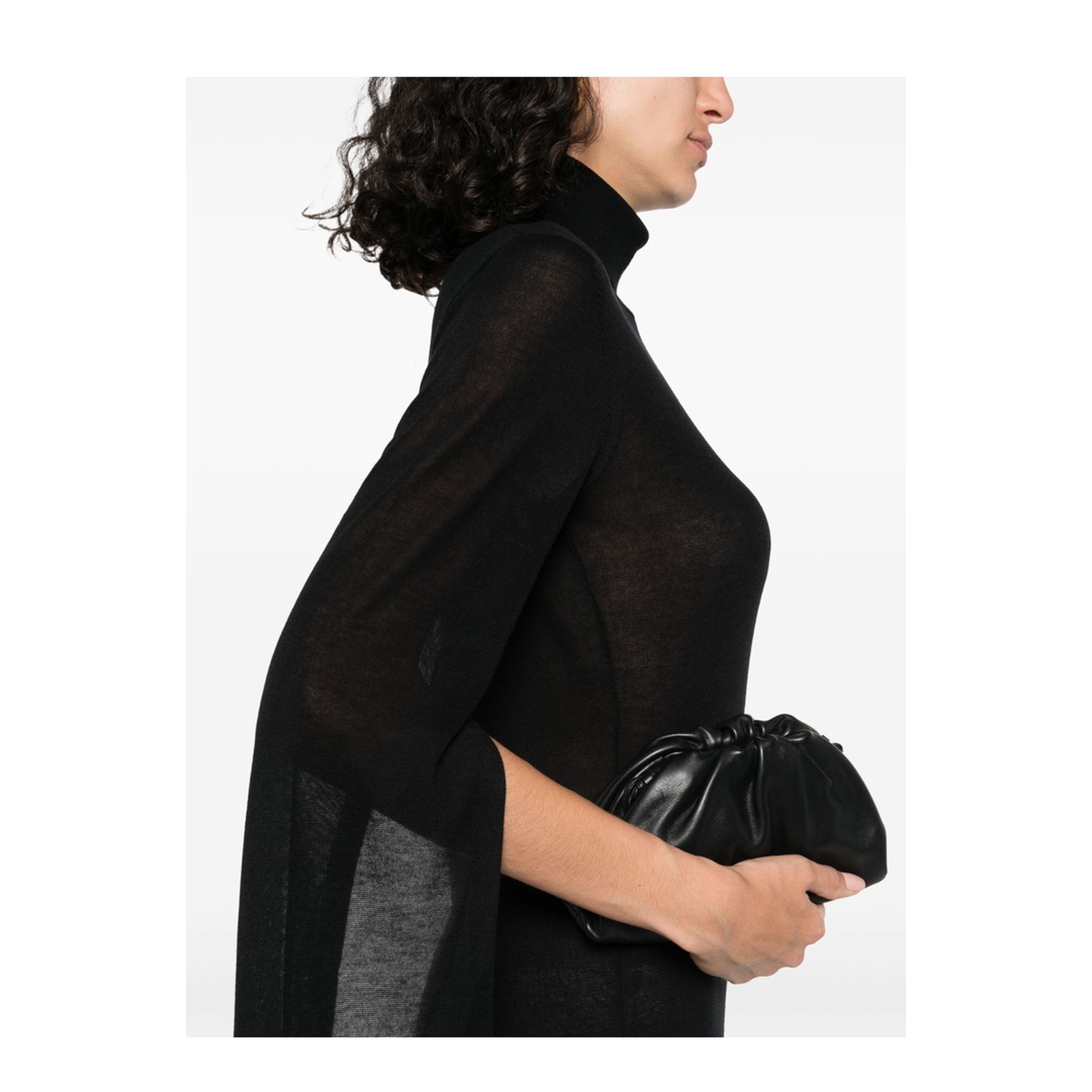 Black Roll Neck Dress - Image 2