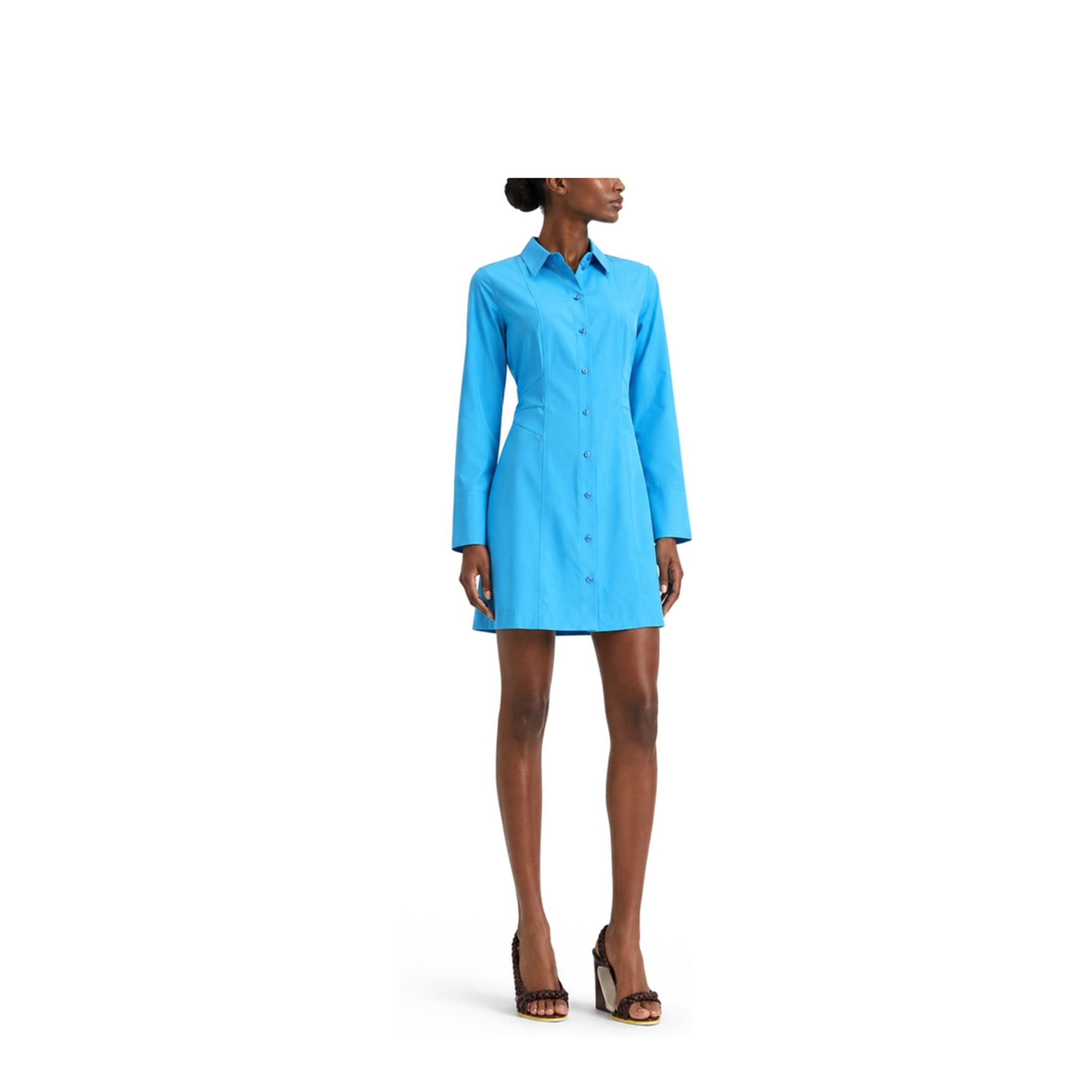 Light Blue Technical Viscose Dress - Image 2