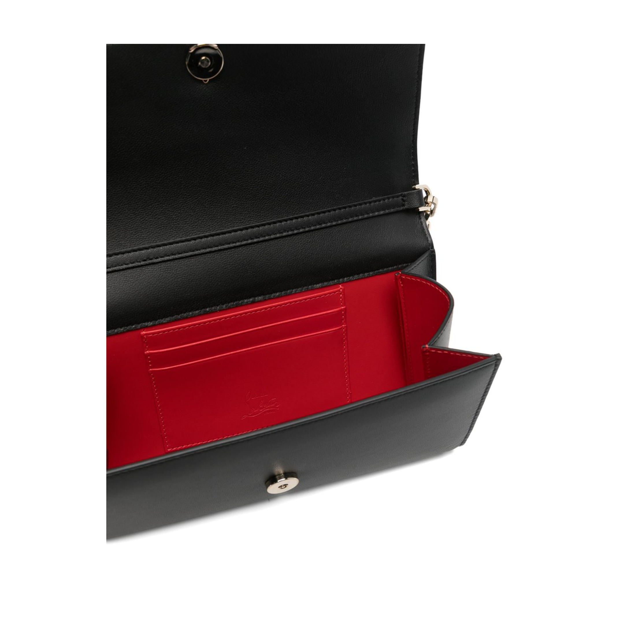 Bettina Wallet on Chain Lamb Nappa Leather - Black/Gold - Image 5
