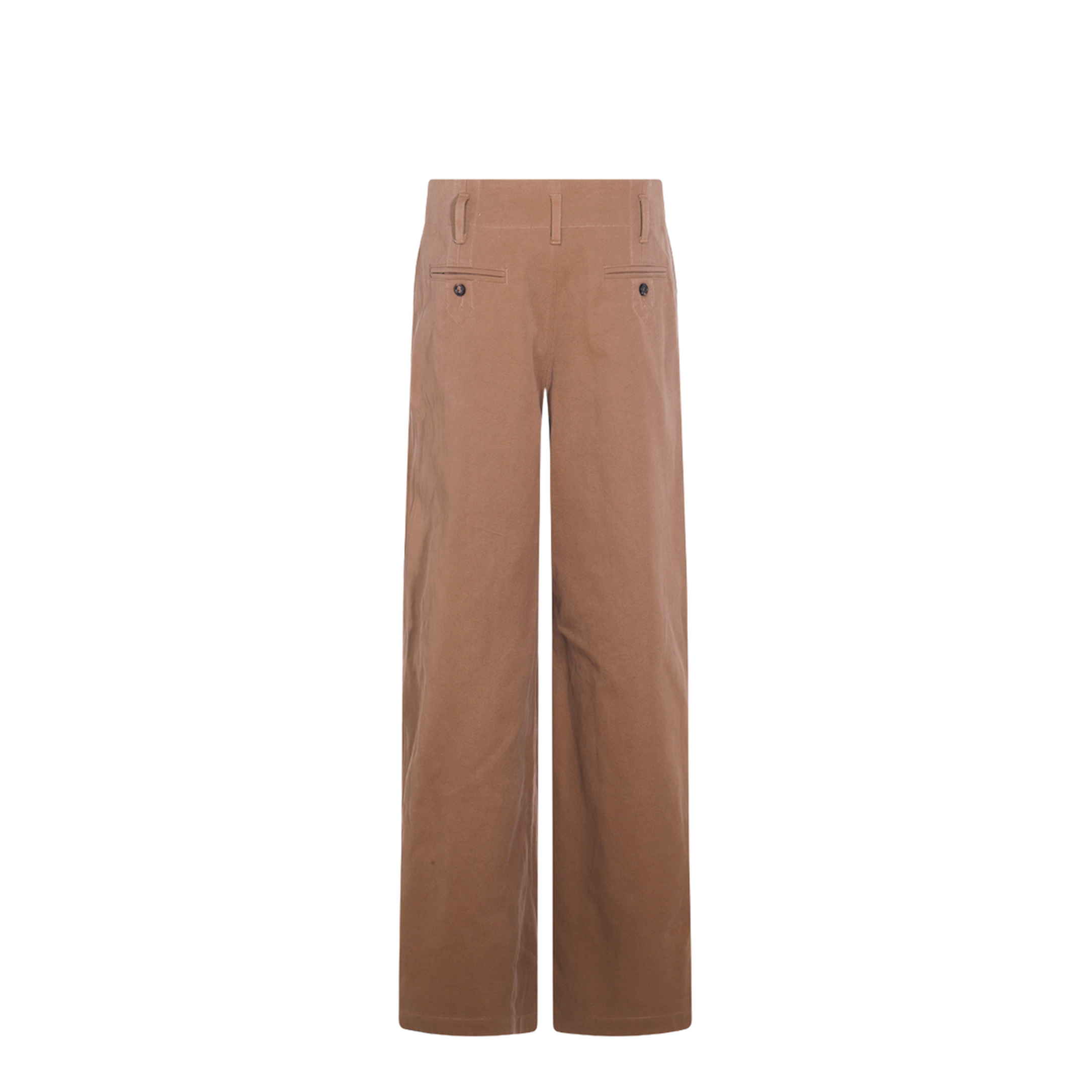 High-rise wide-leg pants in cotton canvas - Image 3