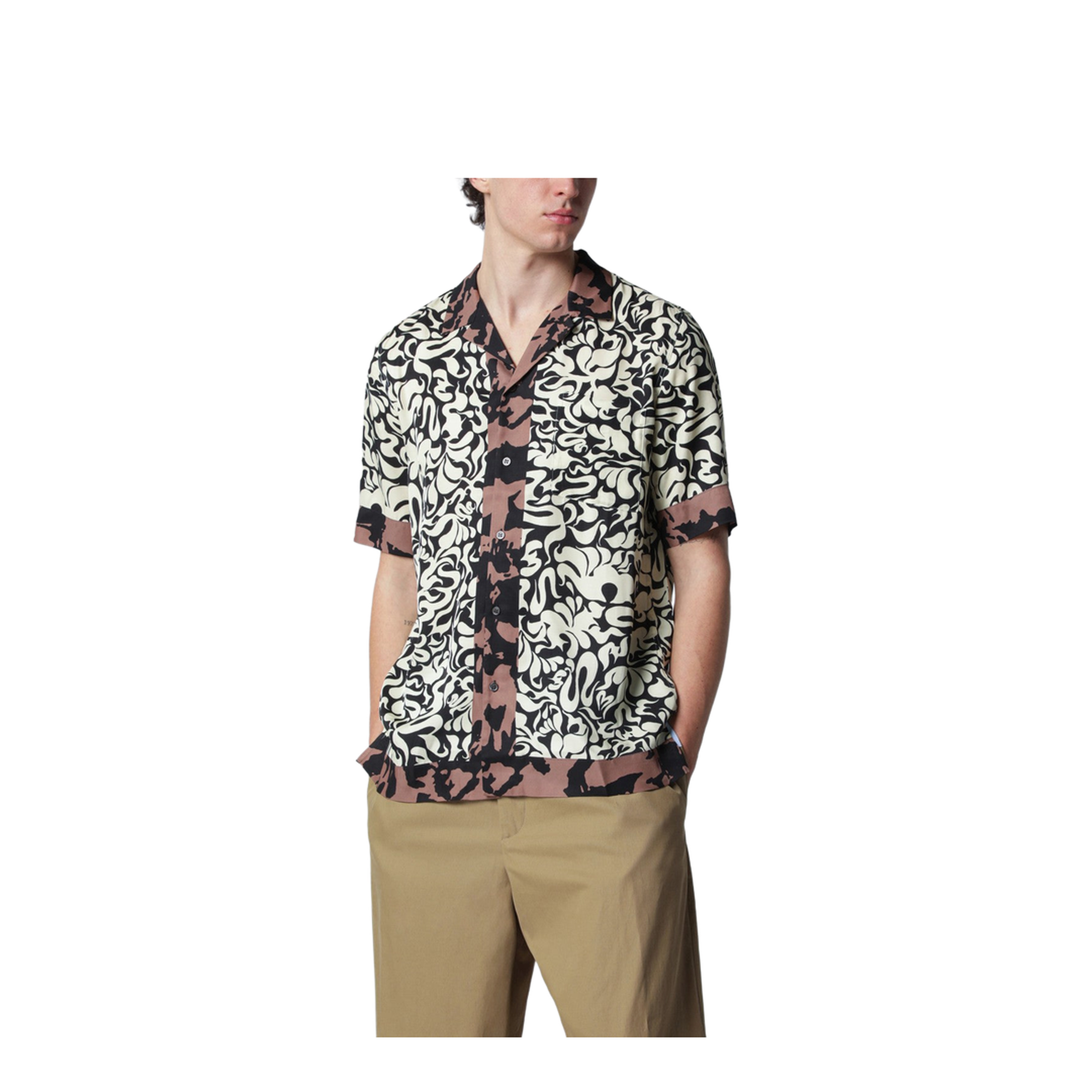 Shirt with Graphic Squiggle Print - Image 1