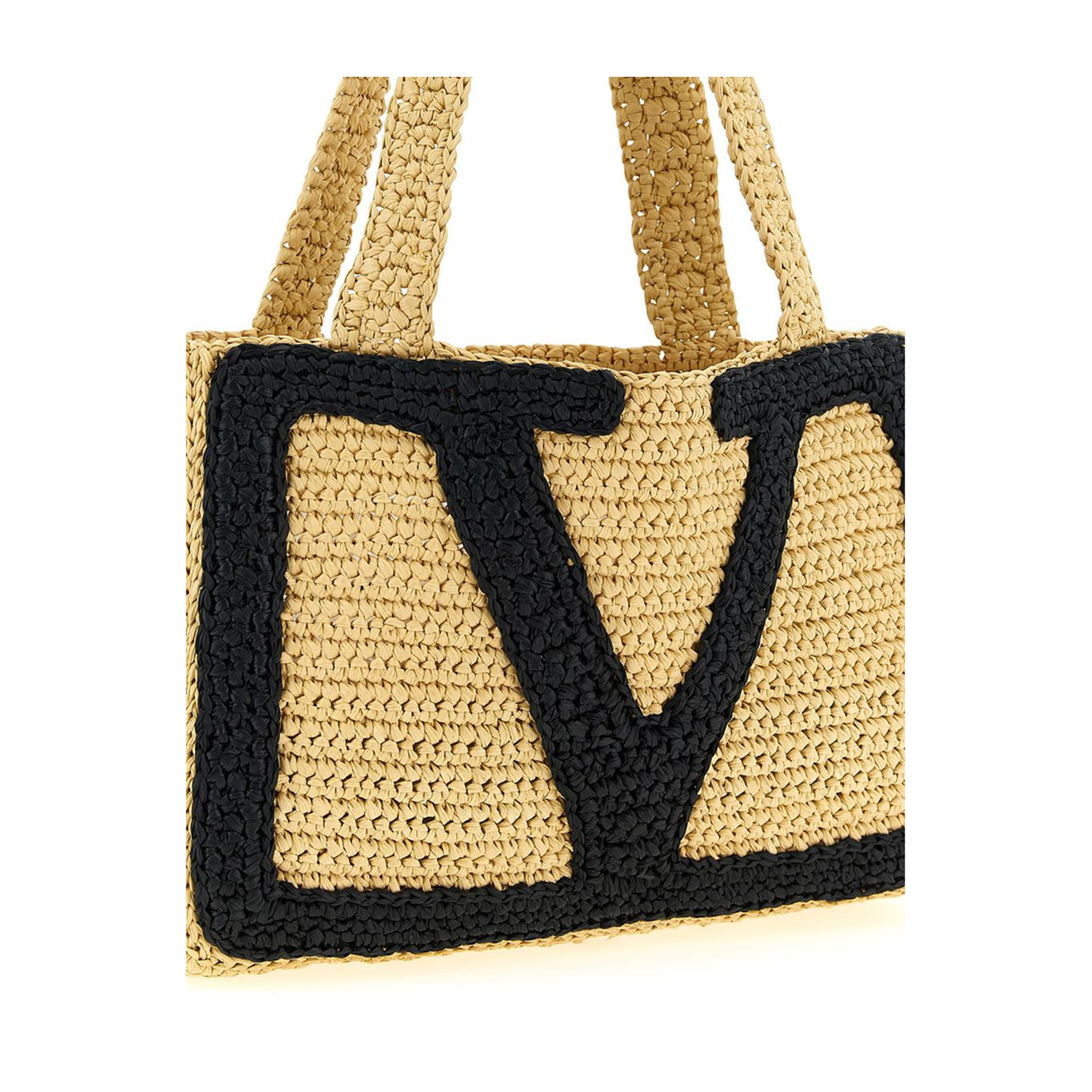Viva Superstar Medium Crochet Shopping Bag - Natural (Beige) - Image 3