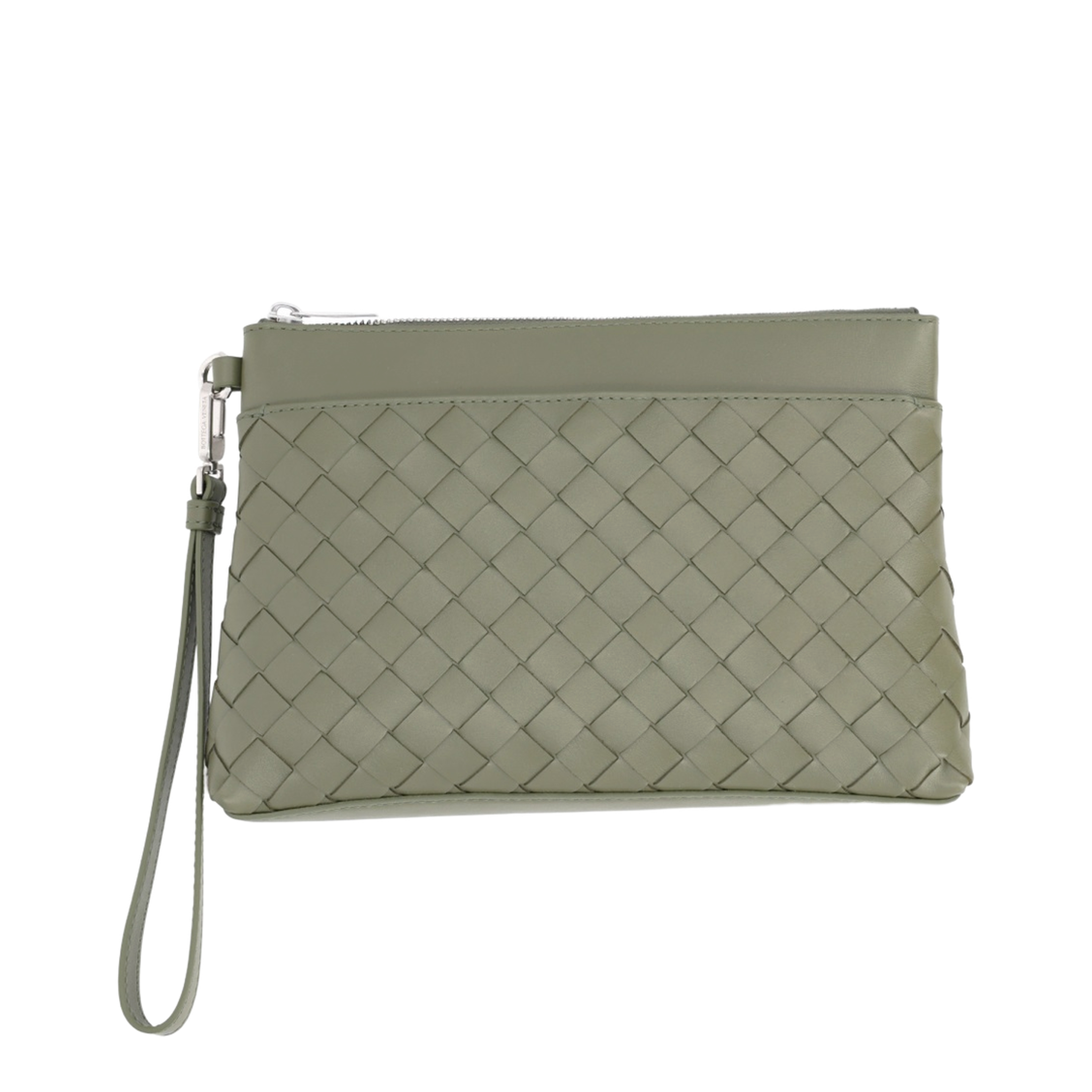 Intrecciato Prism Calfskin Pouch - Crocodile - Image 1