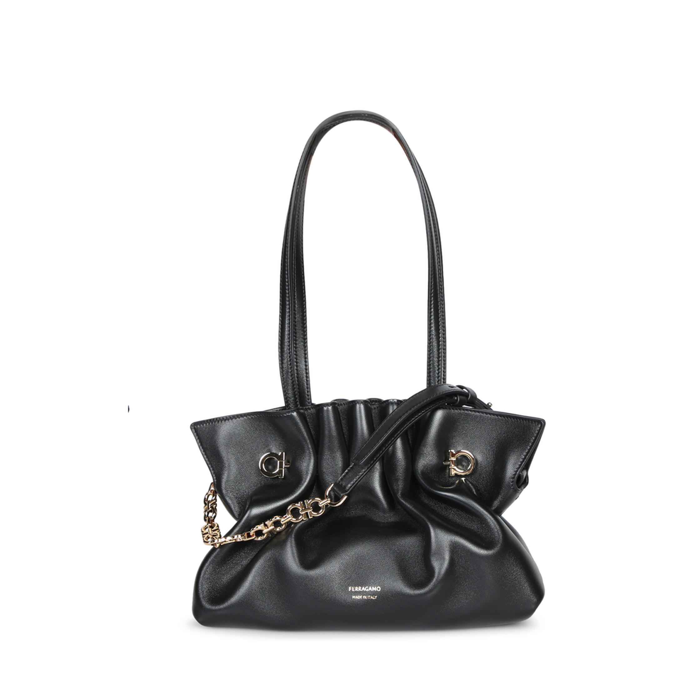 Soft-bag Small Nappa Leather Shoulder Bag - Black - Image 1