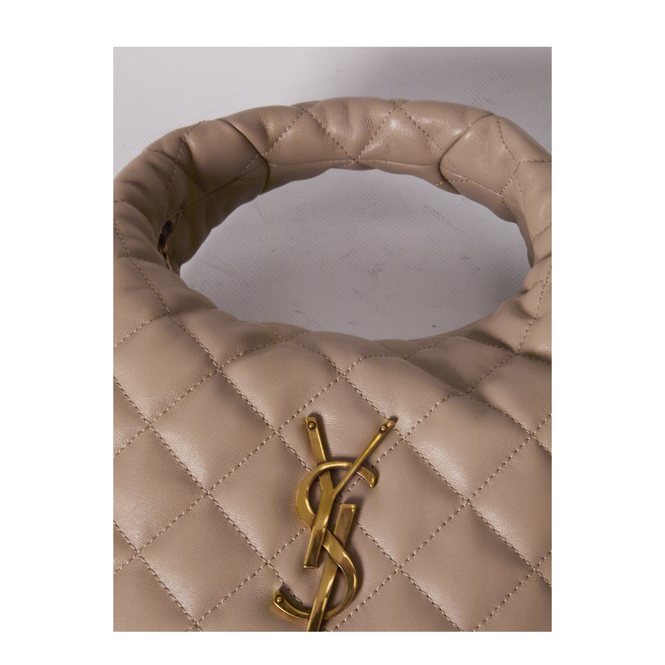 Icarino Quilted Nappa Handbags - Beige - Image 4