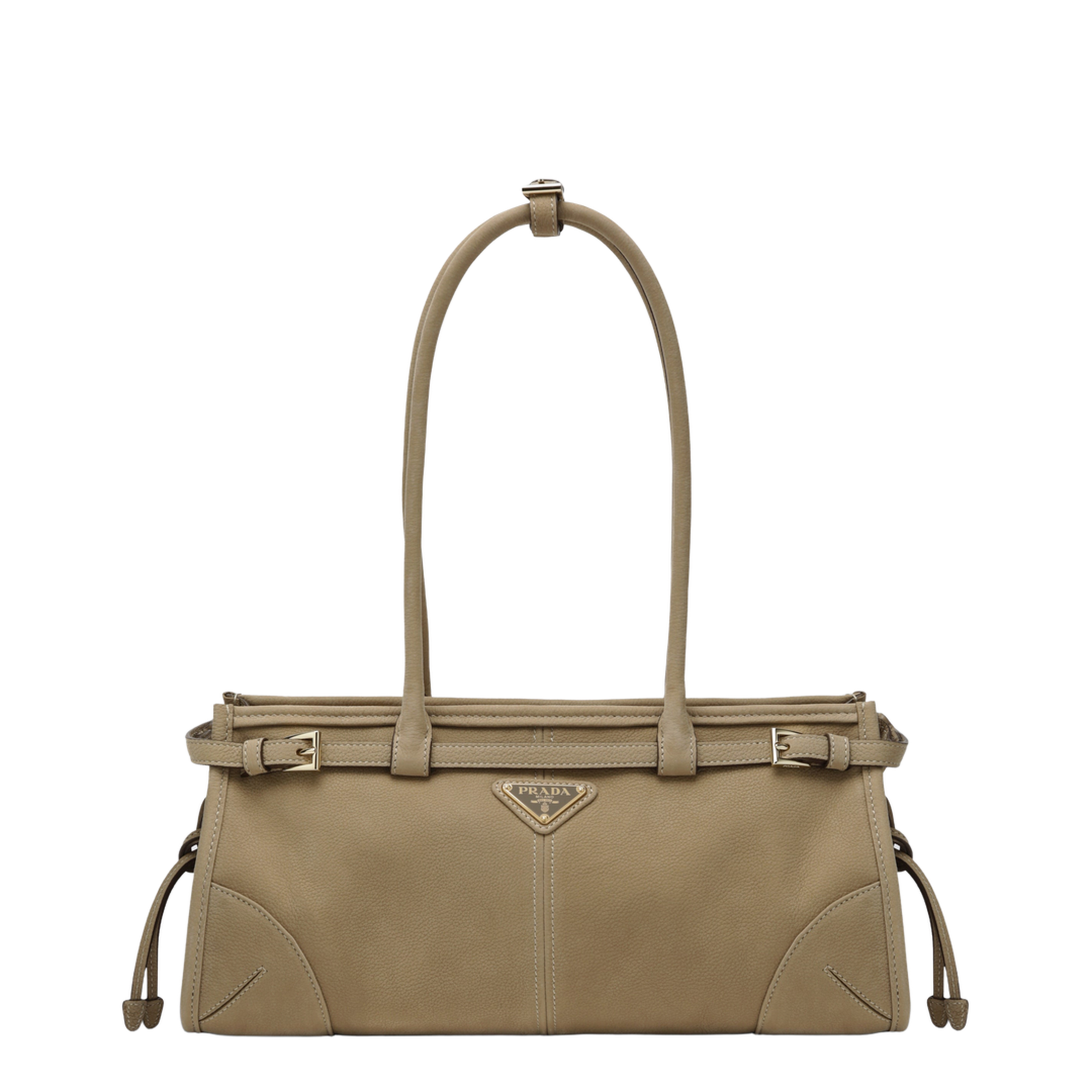 Bonnie Medium Nubuck Leather Handbag - Deserto - Image 1