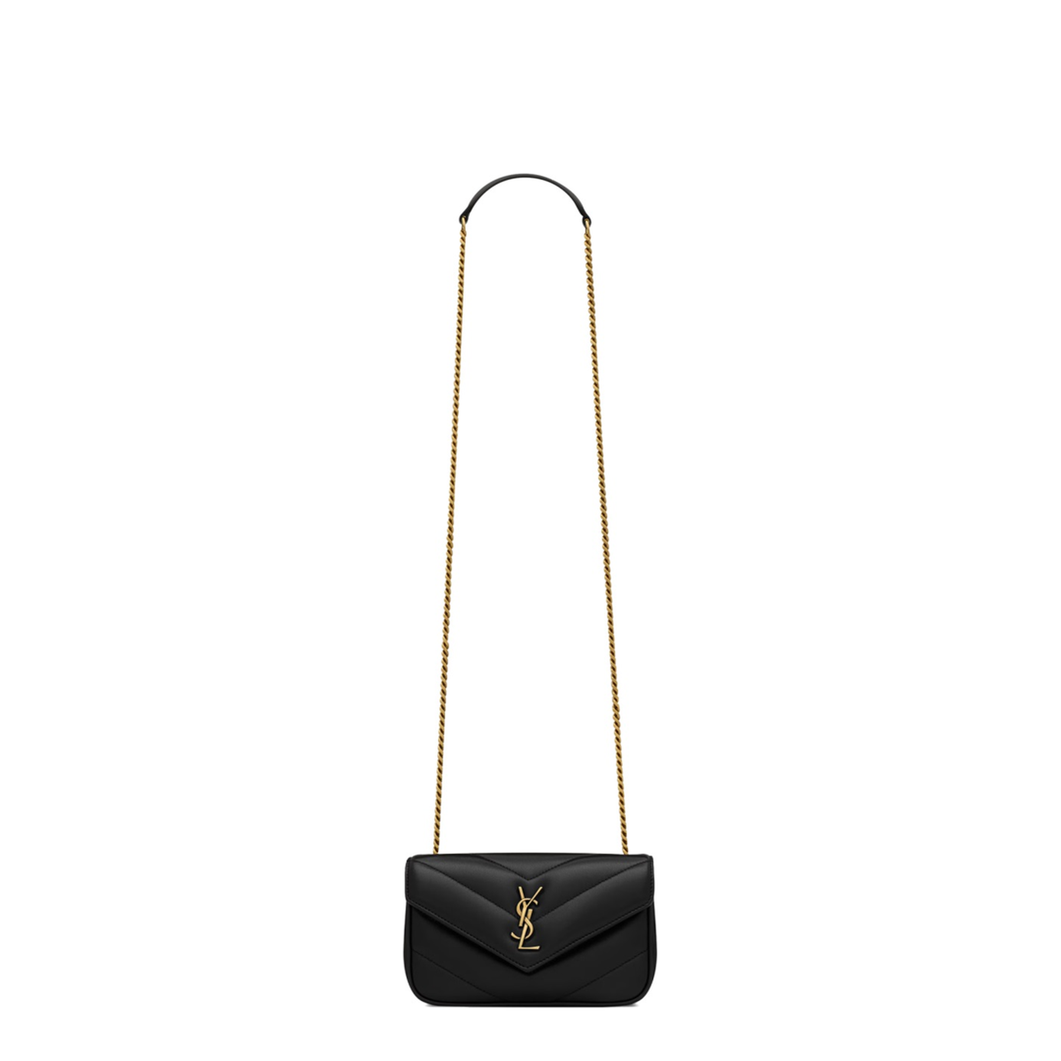 Loulou Mini Chain Bag in Black - Image 1