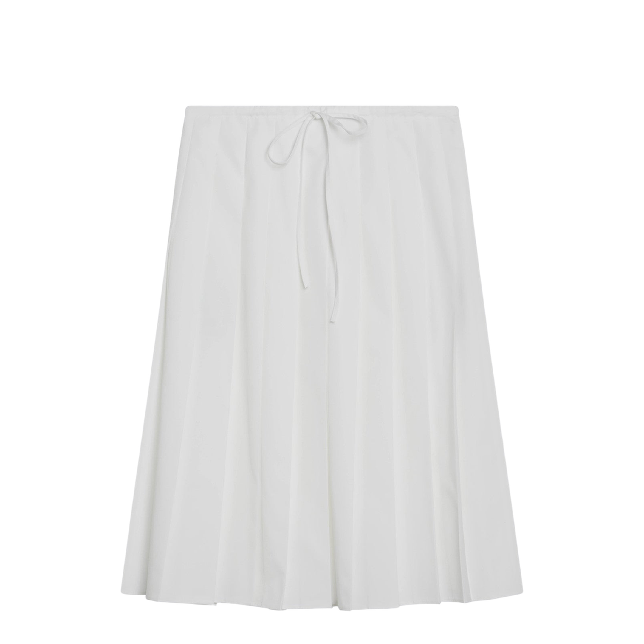 White Tiered Midi Skirt - Image 1