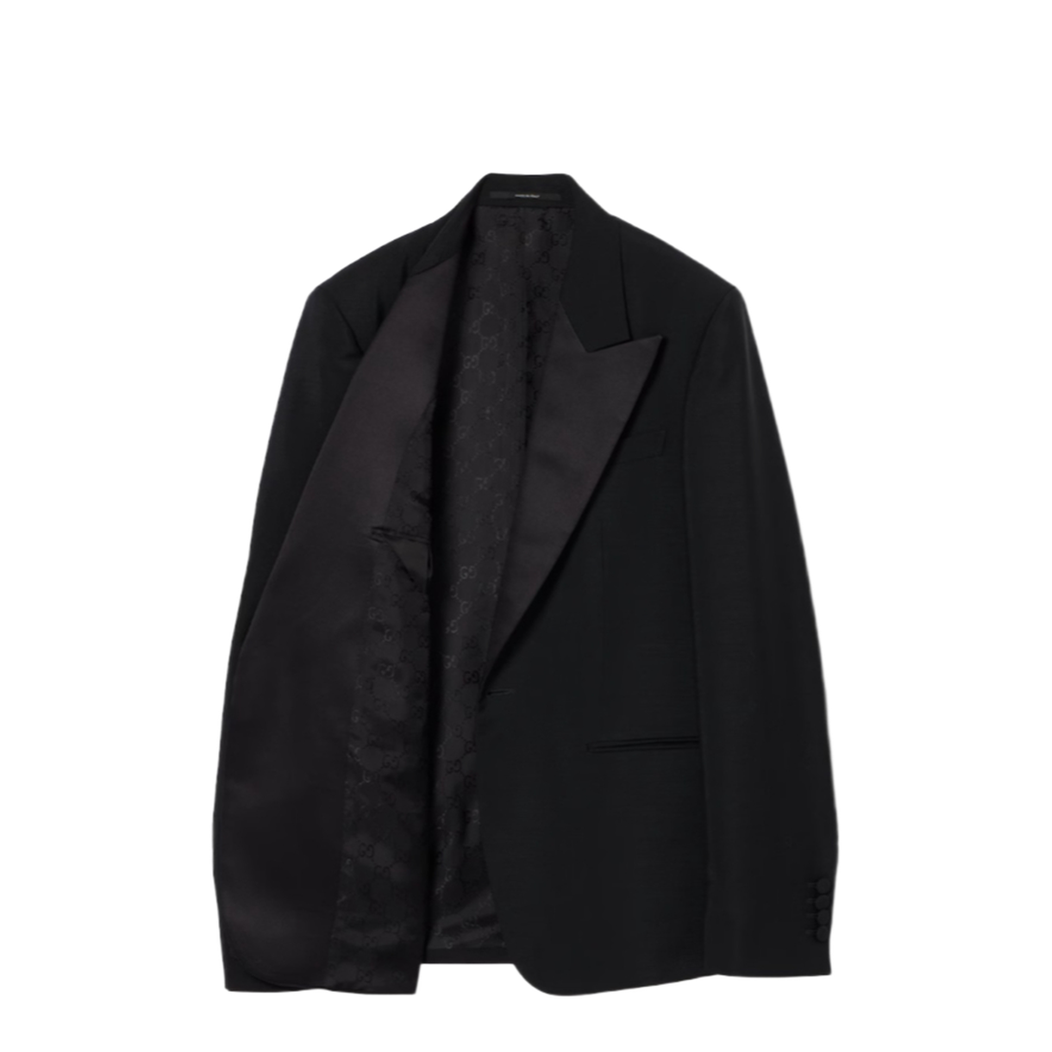 Light Wool Mohair Canvas Suit in Black - Image 2