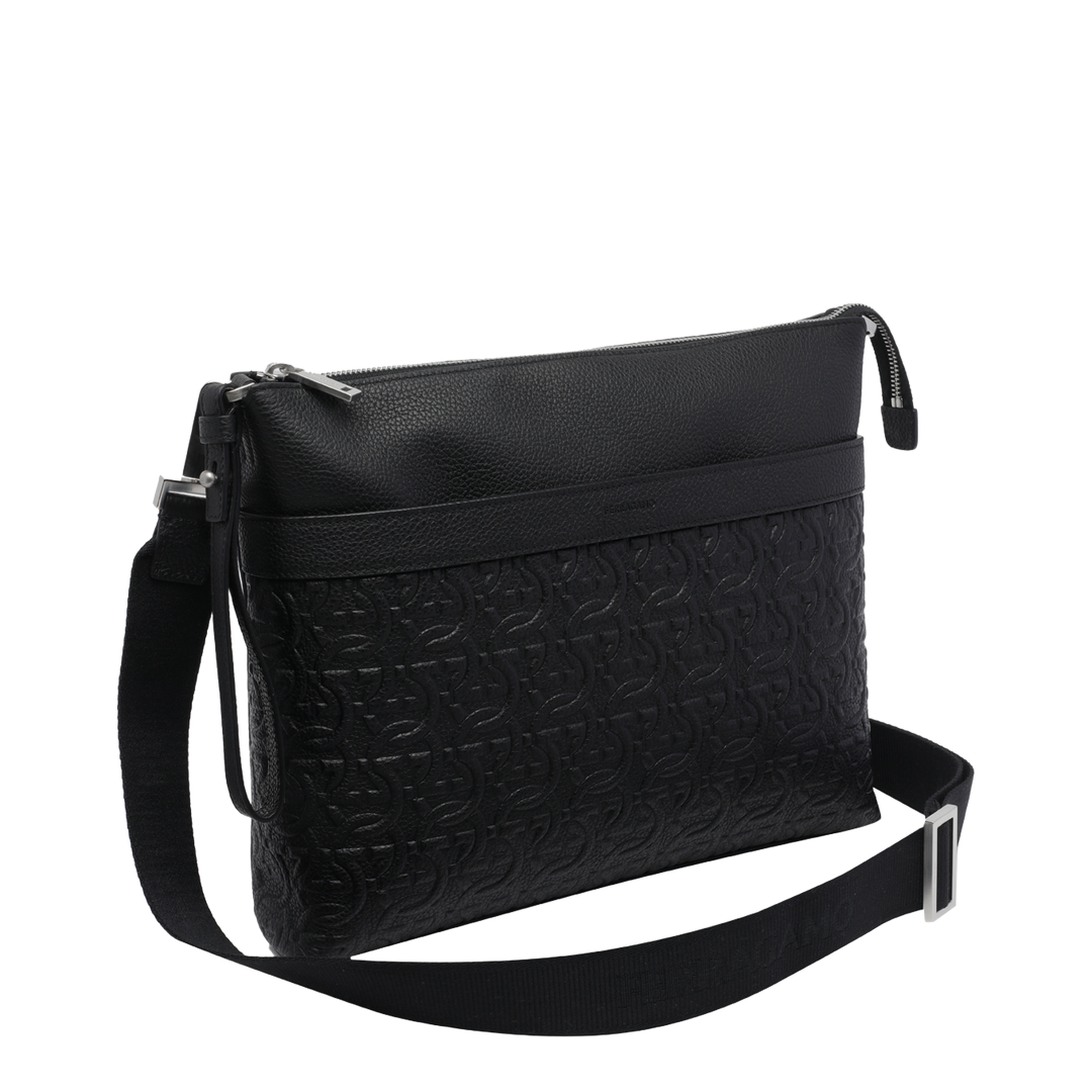 Gancini Calfskin Crossbody Bag - Black - Image 5