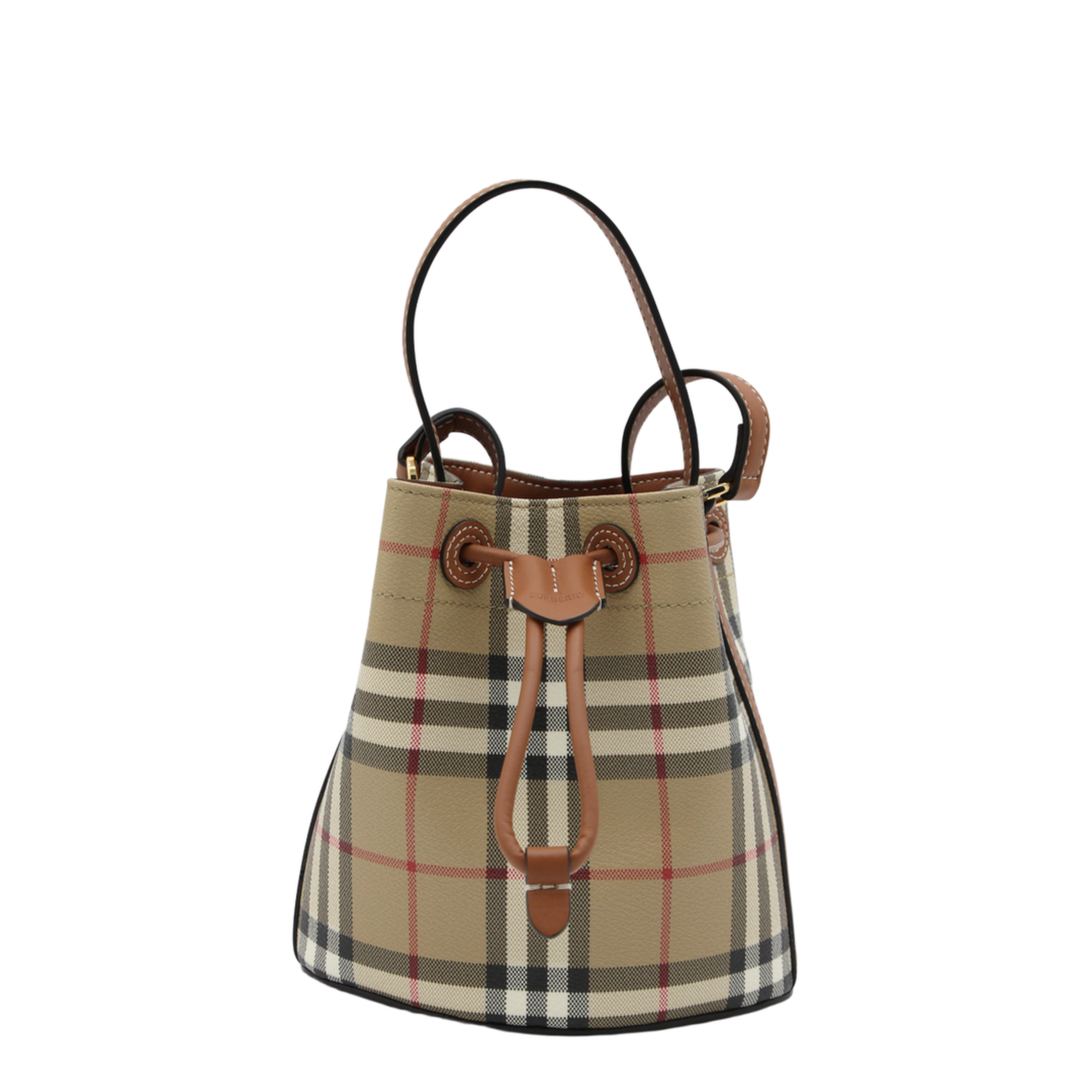Check Mini Bucket Bag - Image 4