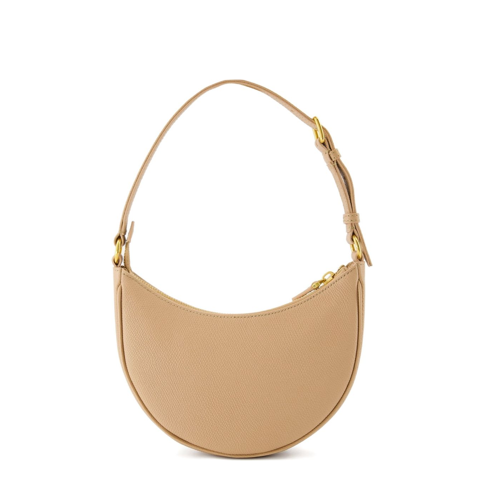 VLogo Signature Mini Hobo Bag In Grainy Calfskin - Beige-Pink - Image 2
