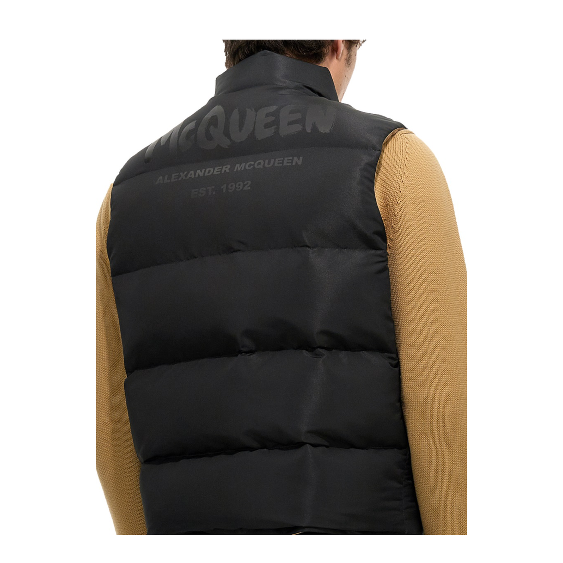 Graffiti Logo Print Down Vest - Image 4