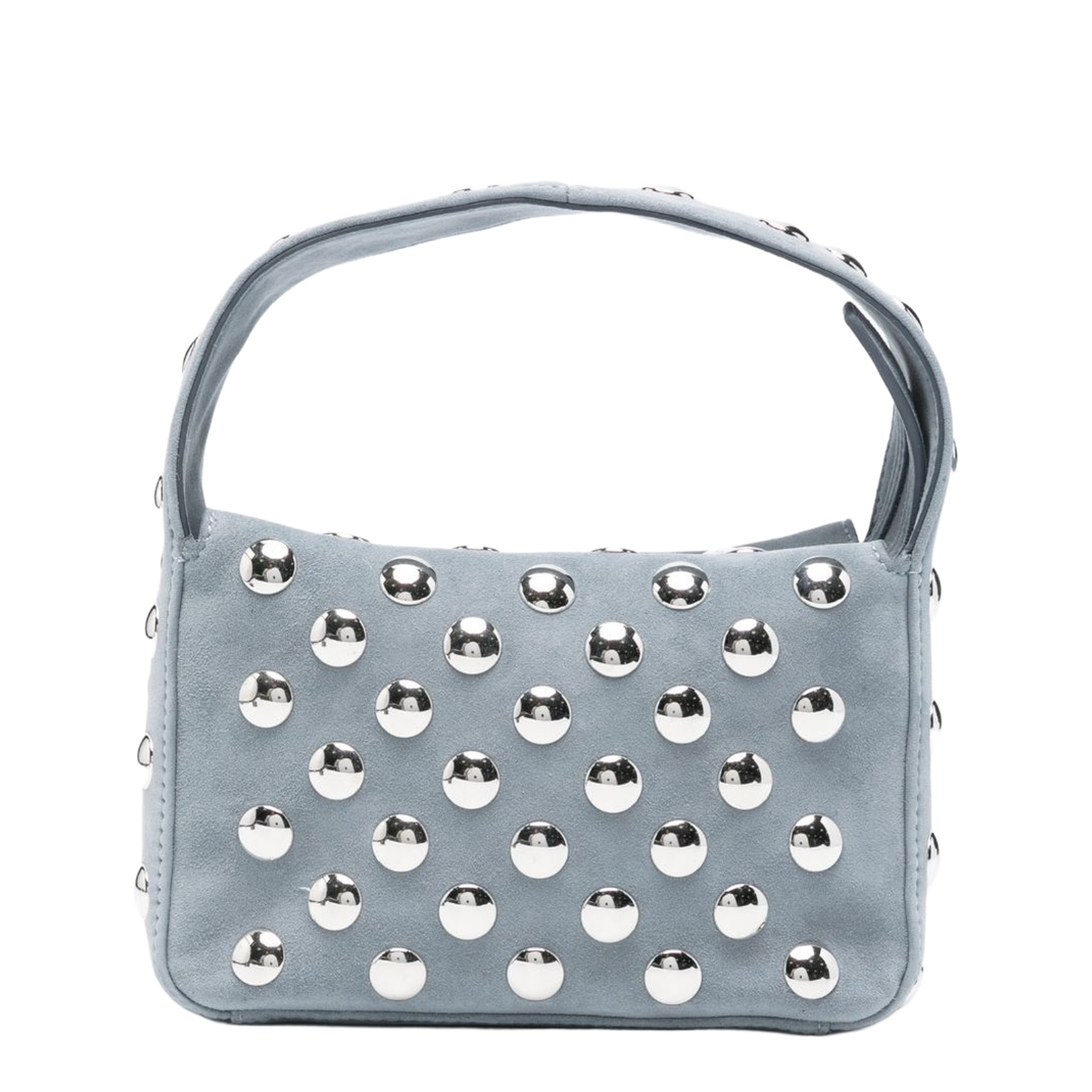 Elena Small Suede Hobo Bag - Grey - Image 1