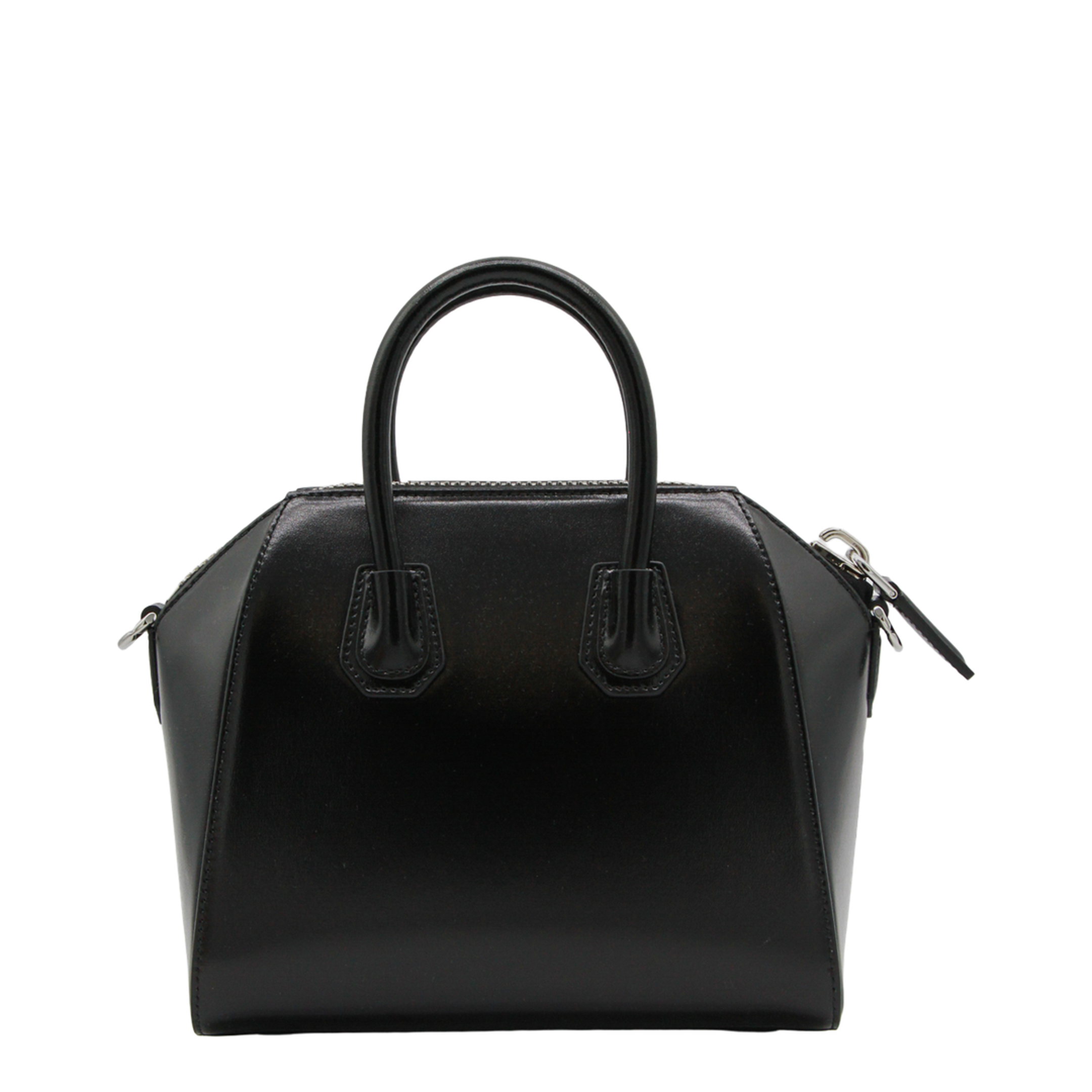 Antigona Mini Leather Shoulder Bag in Black - Image 3