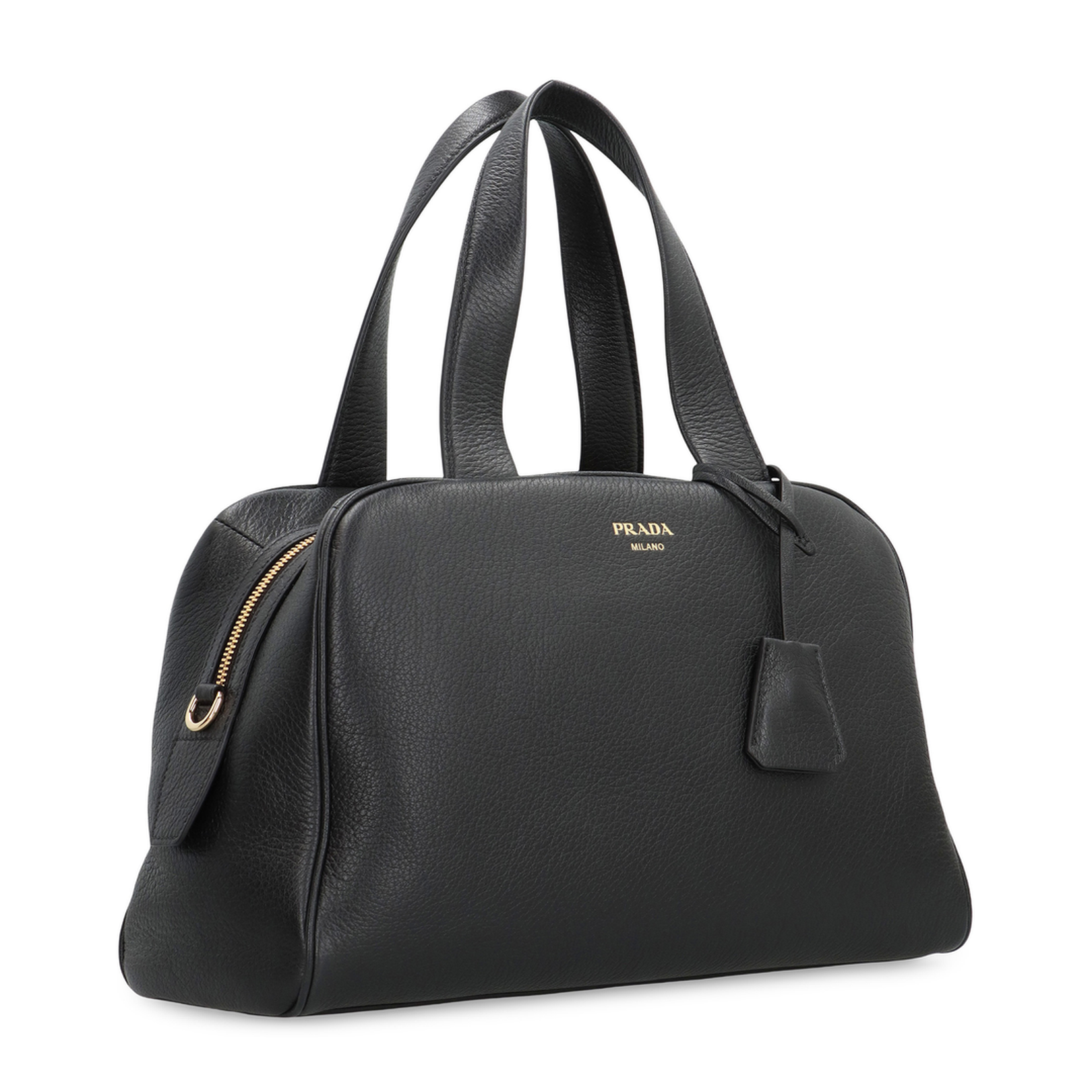 Boston Large Satchel Bag Leather Black - Image 3