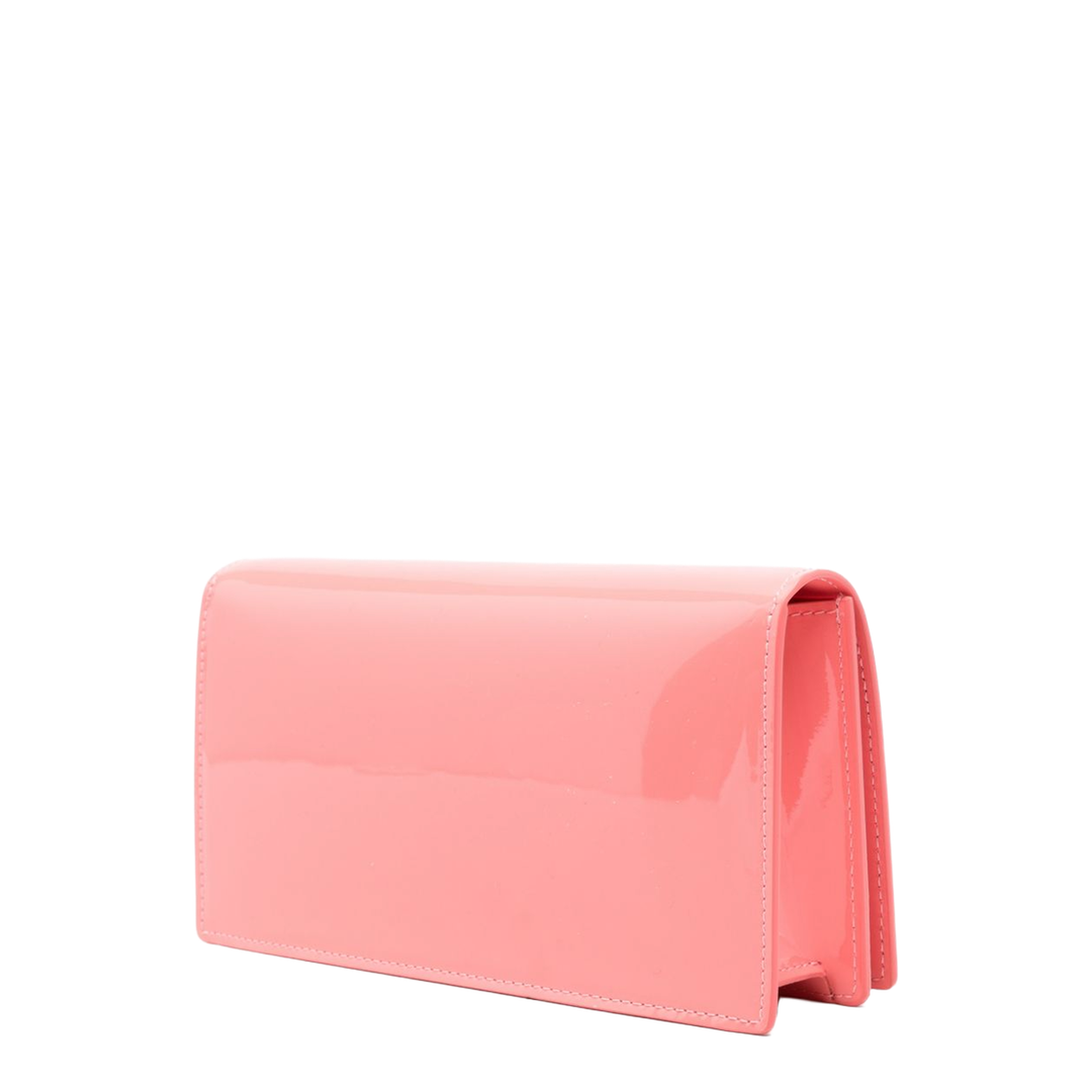 Bettina Patent Calf Leather Clutch - Grapefruit - Image 3