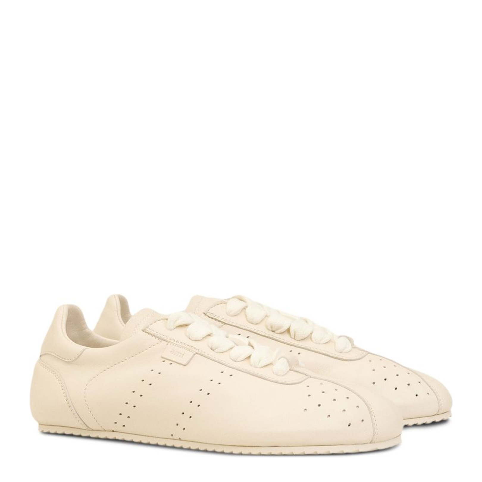 Ivory White Smooth Leather Low Top Step Sneakers - Image 5
