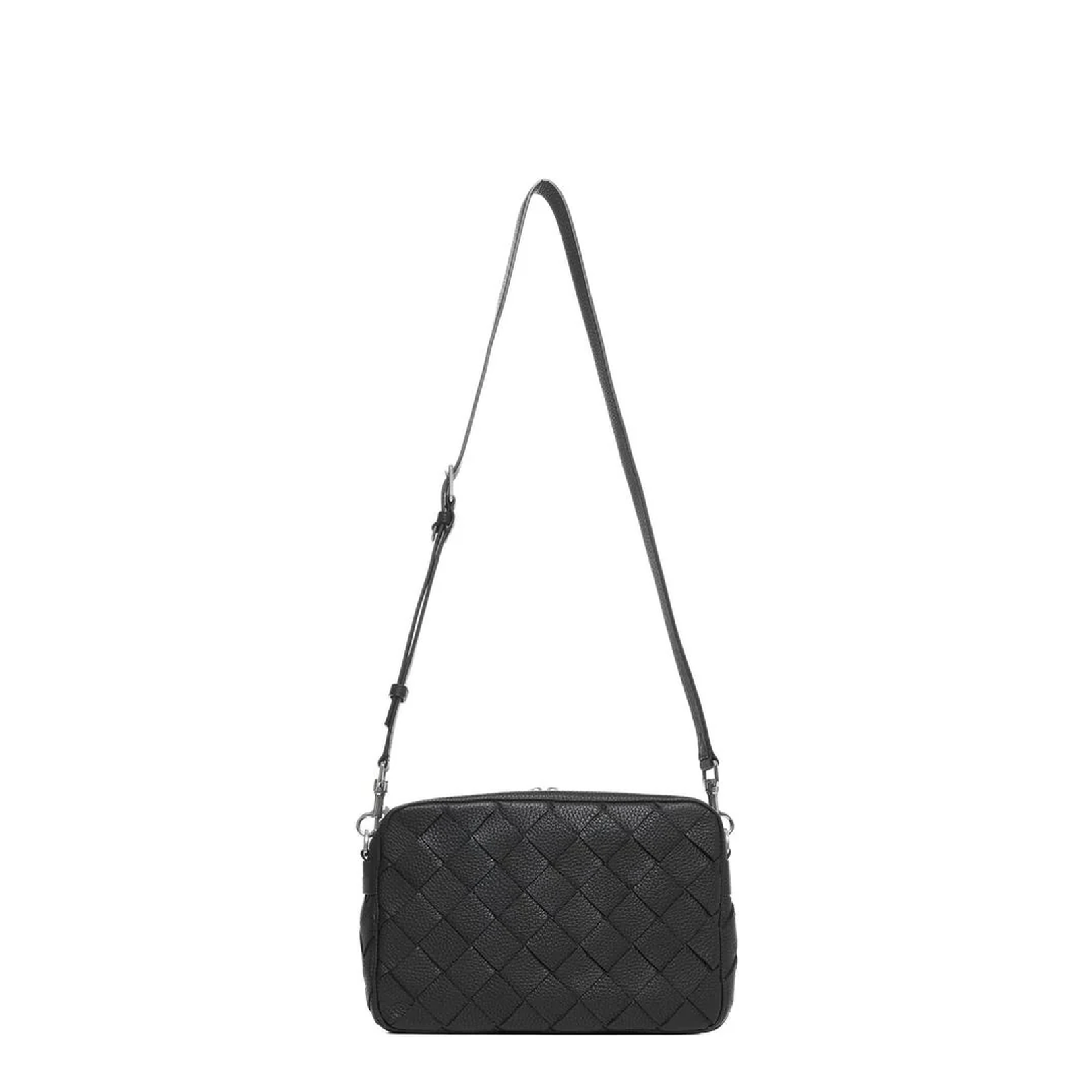 Intrecciato Leather Camera Bags - Black - Image 3