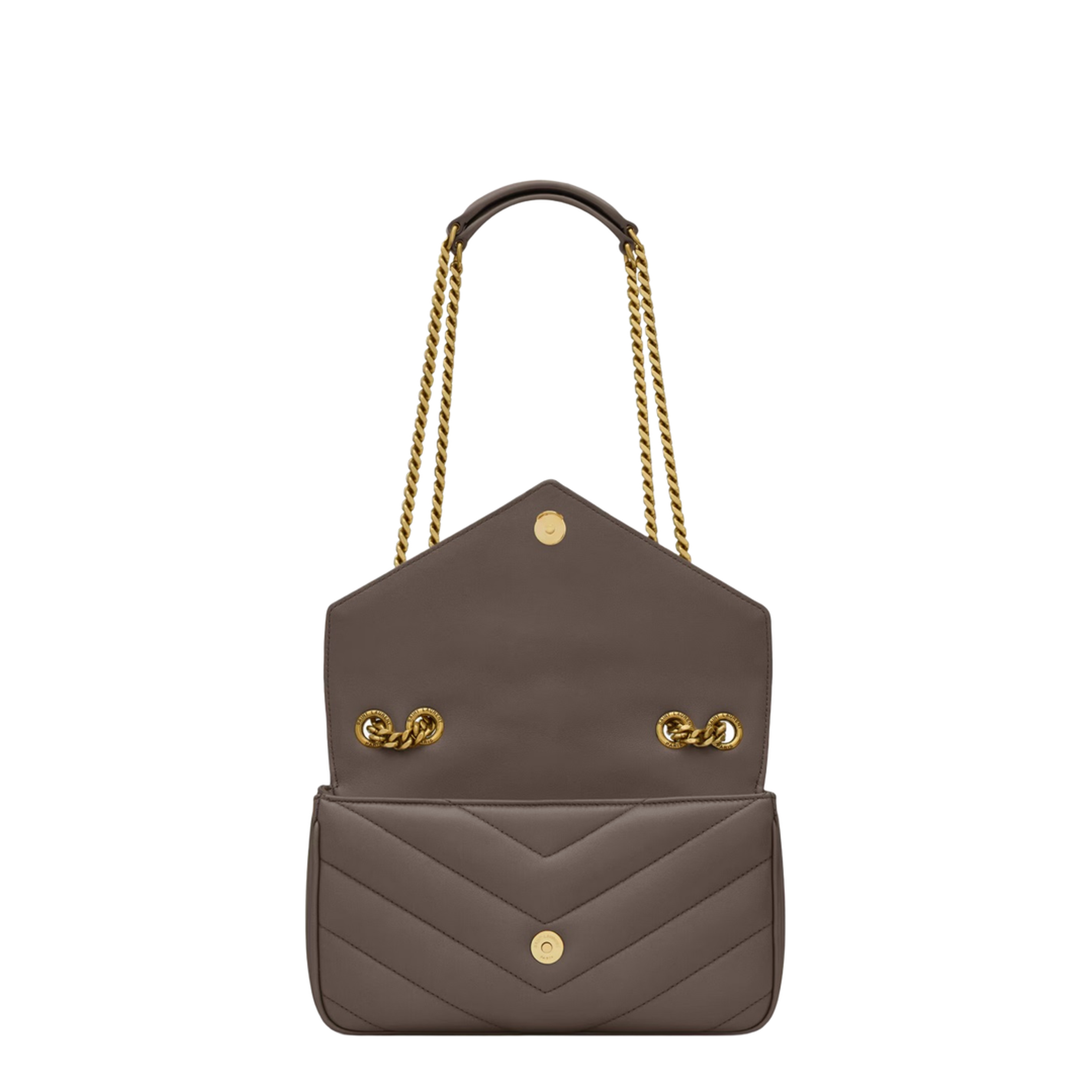 Loulou Small Leather Shoulder Bag - Urban Grey - Image 4