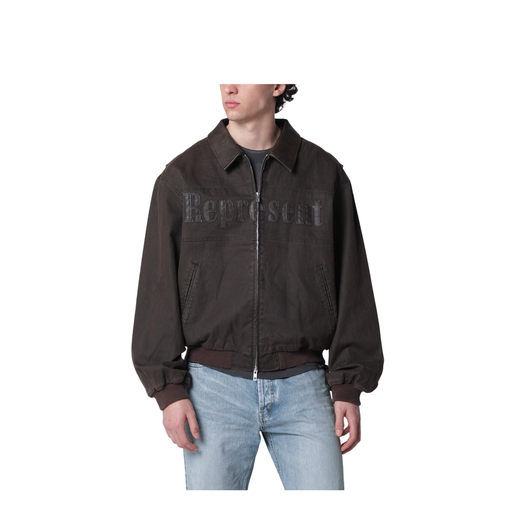 Roscoe Bomber Jacket in Whisky-Colored Canvas - Image 1