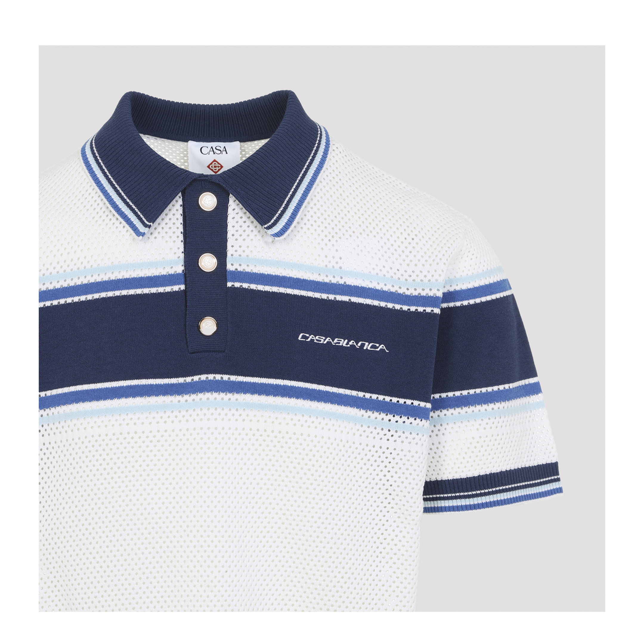 Mesh Stripe Polo - Image 5