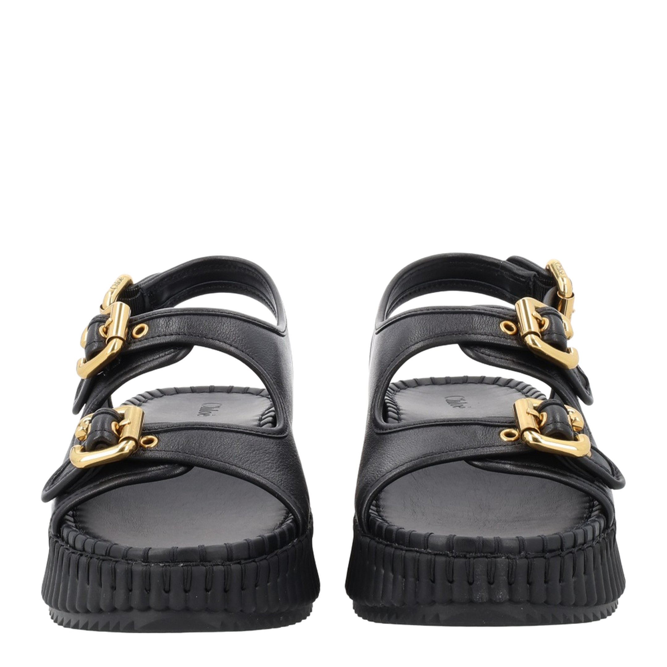 Nama Sandal With Wedge in Black - Image 3