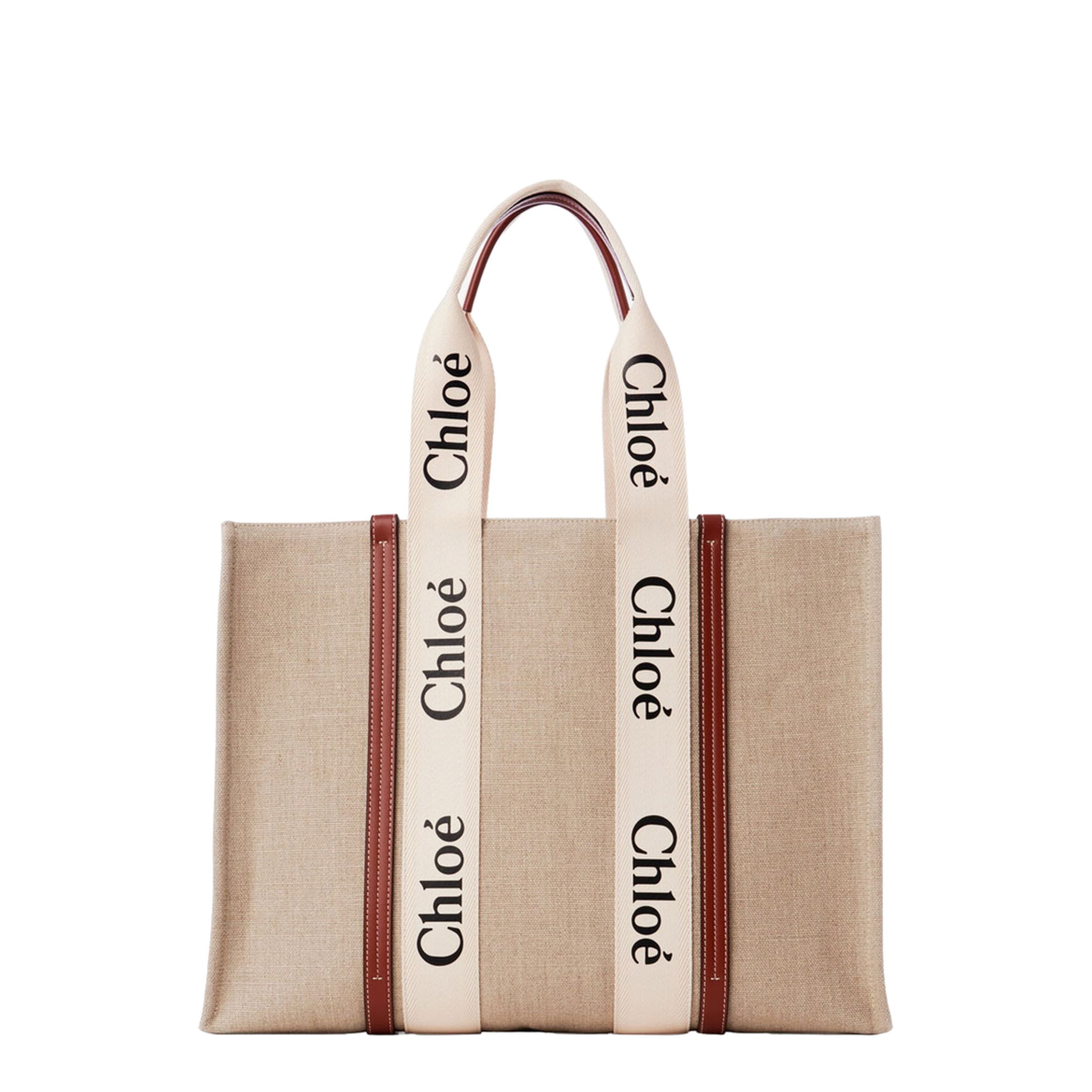 Large Woody Tote Bag in Linen - Image 3