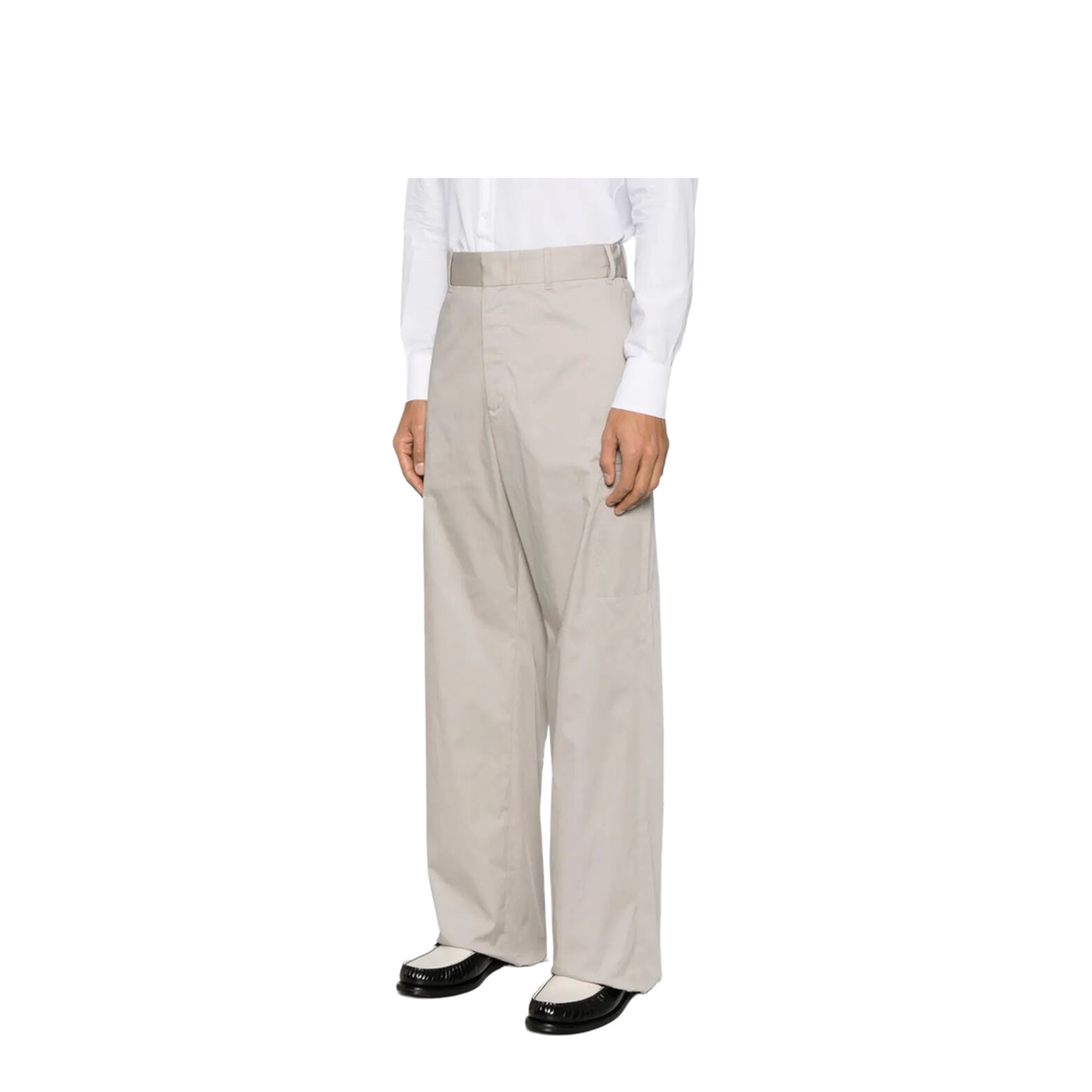 Straight-Cut Cargo Cotton Trousers - Image 2