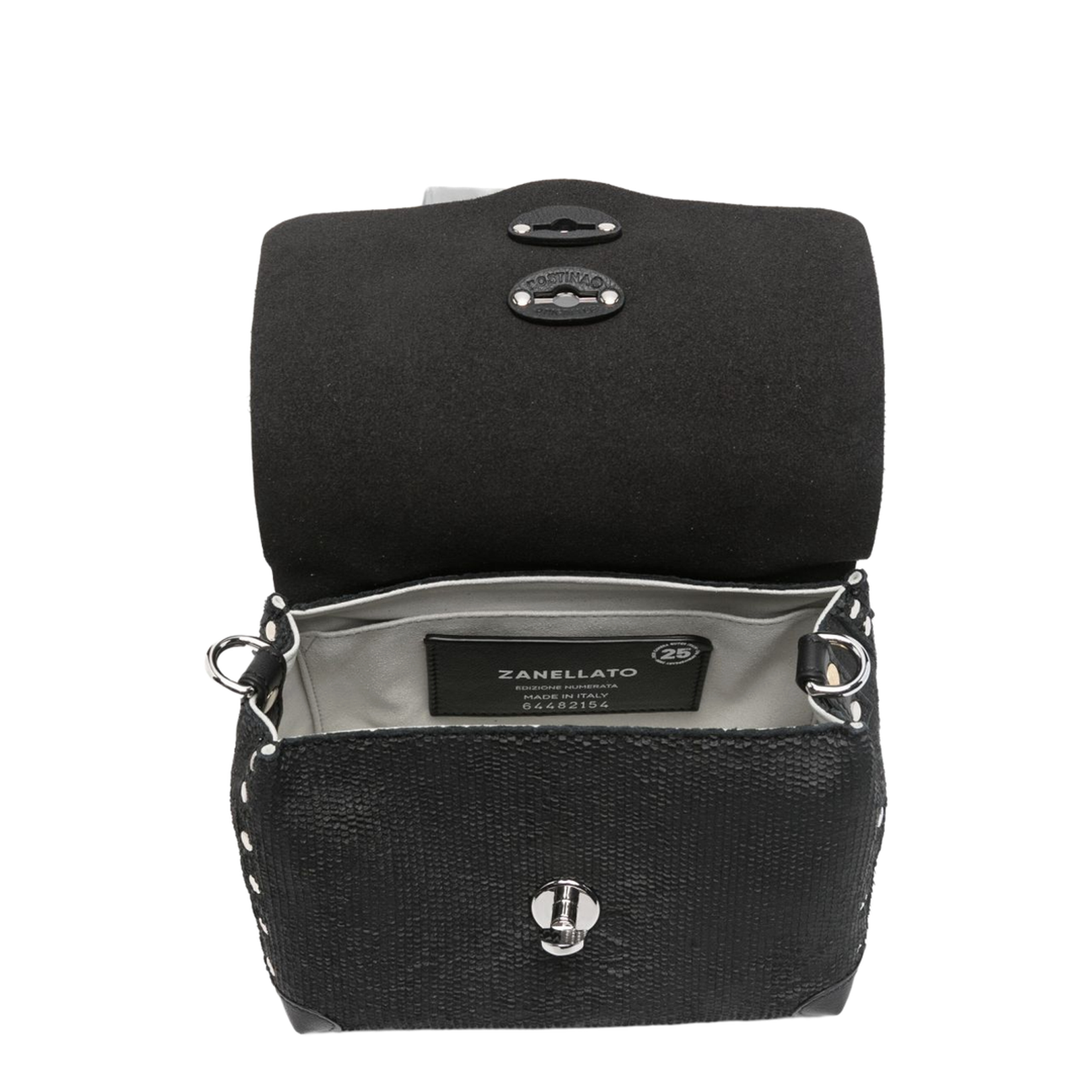 Postina CBI Baby Studded Leather Top-Handle Bag - Black - Image 5