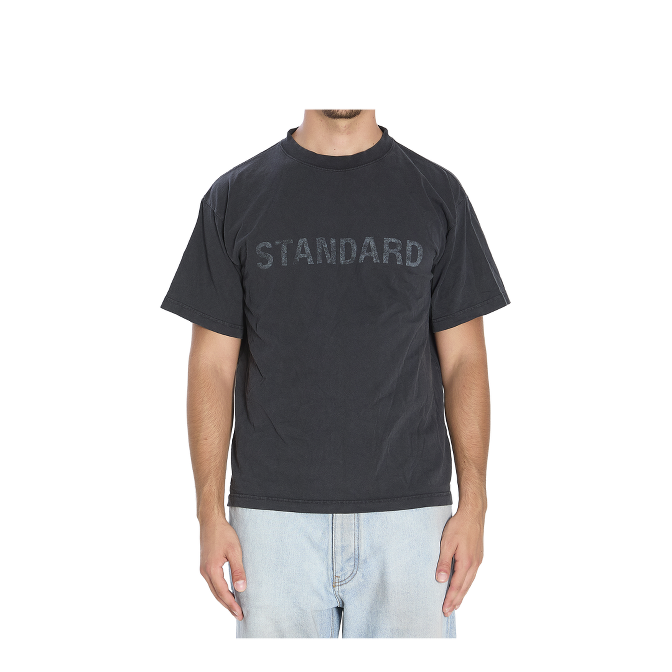 Standard T-Shirt Regular Fit in Black Faded - Image 1