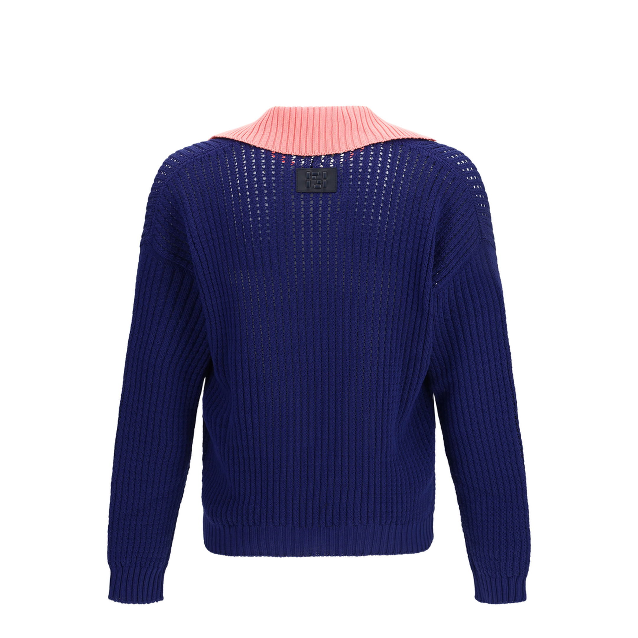 Ribbed V-neck Sweater with FF Motif - Image 2