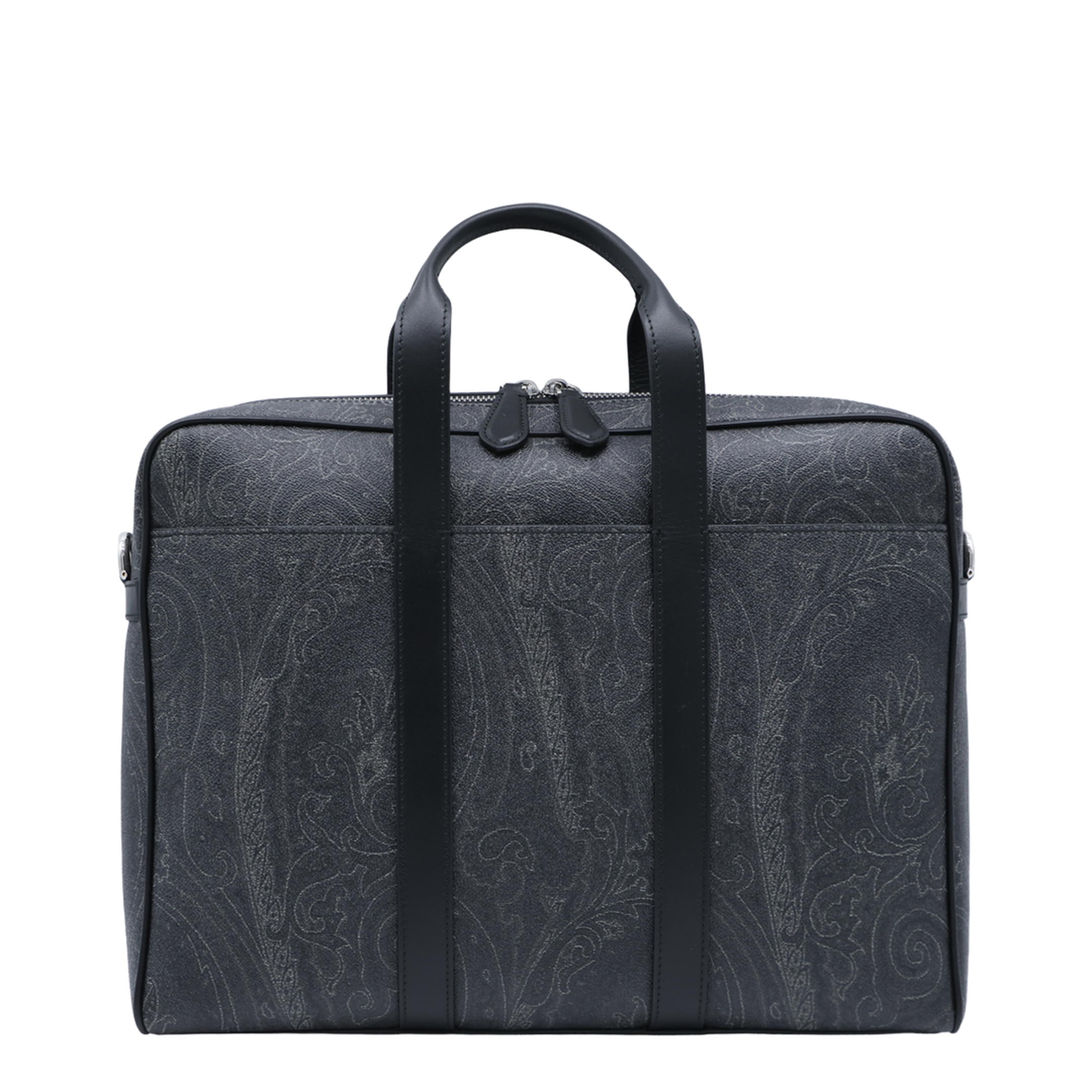 Coated Canvas Briefcase - Black - Image 2