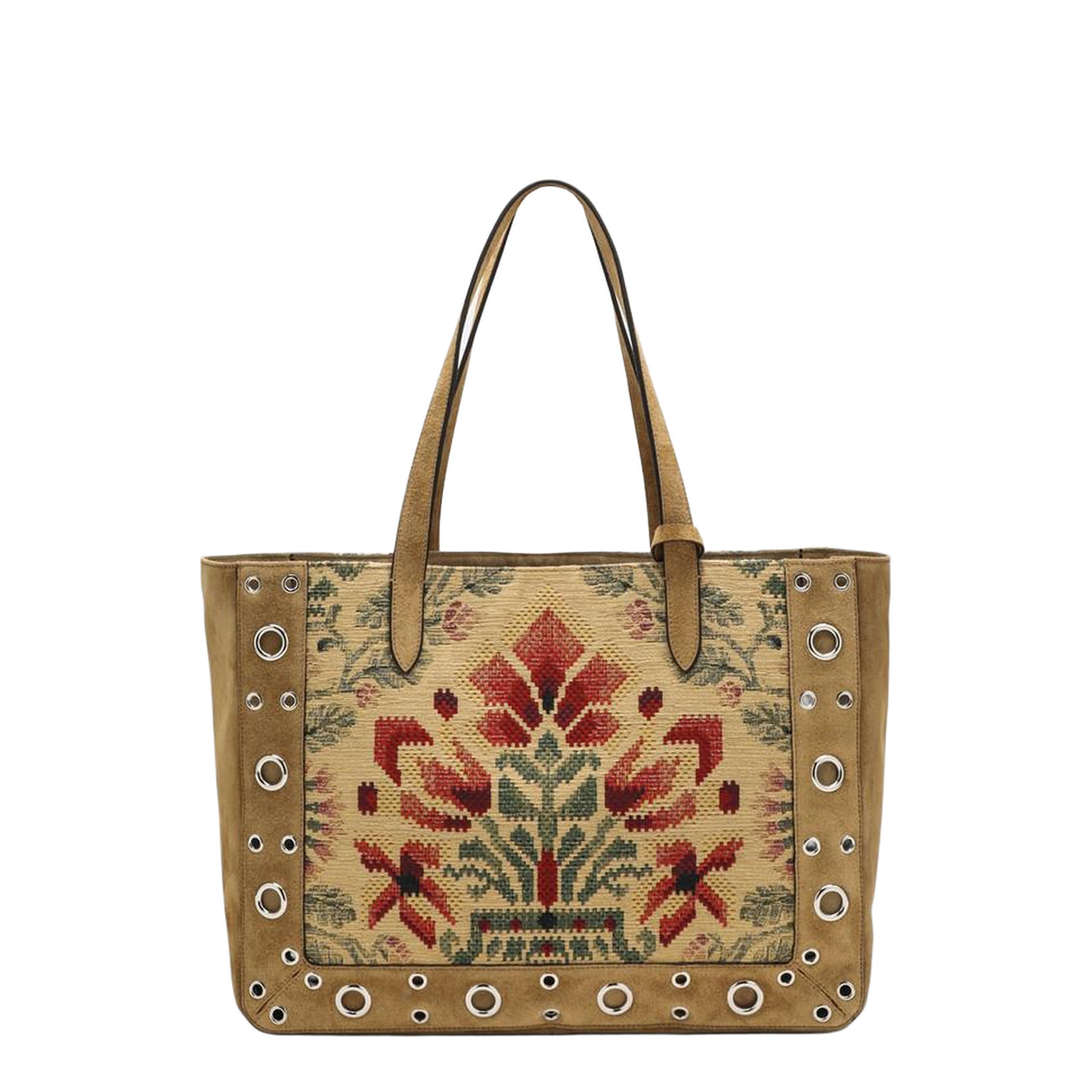 Medium Tote Bag Nellcôte In Jacquard Fabric Beige - Image 2