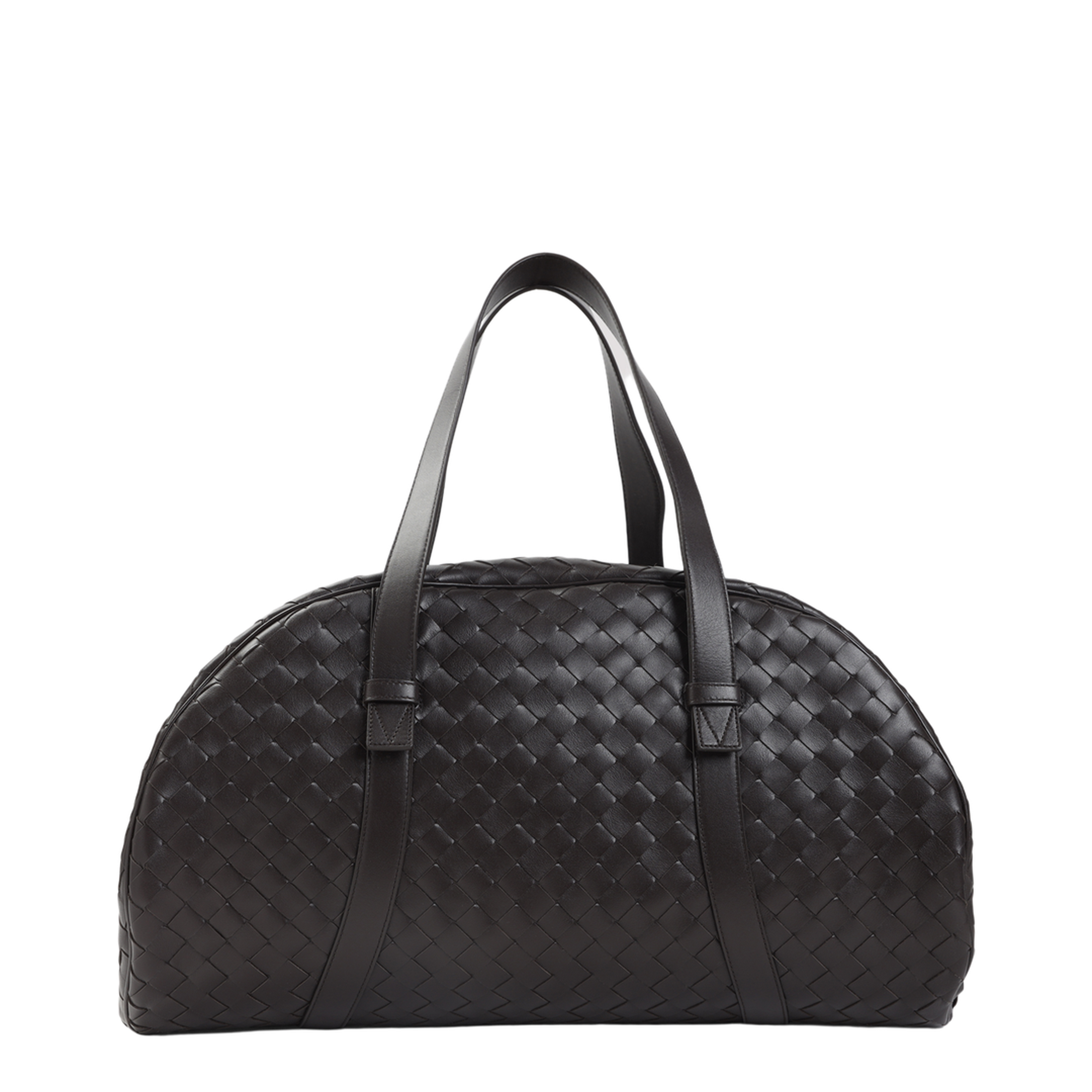 Intrecciato Leather Duffel Bags - Black - Image 2