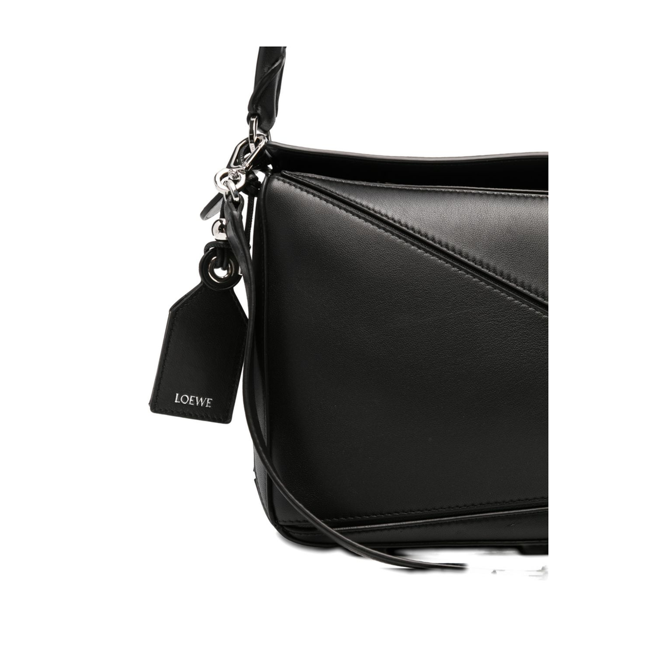 Puzzle Medium Featherlight Nappa Lambskin Shoulder Bag - Black - Image 2