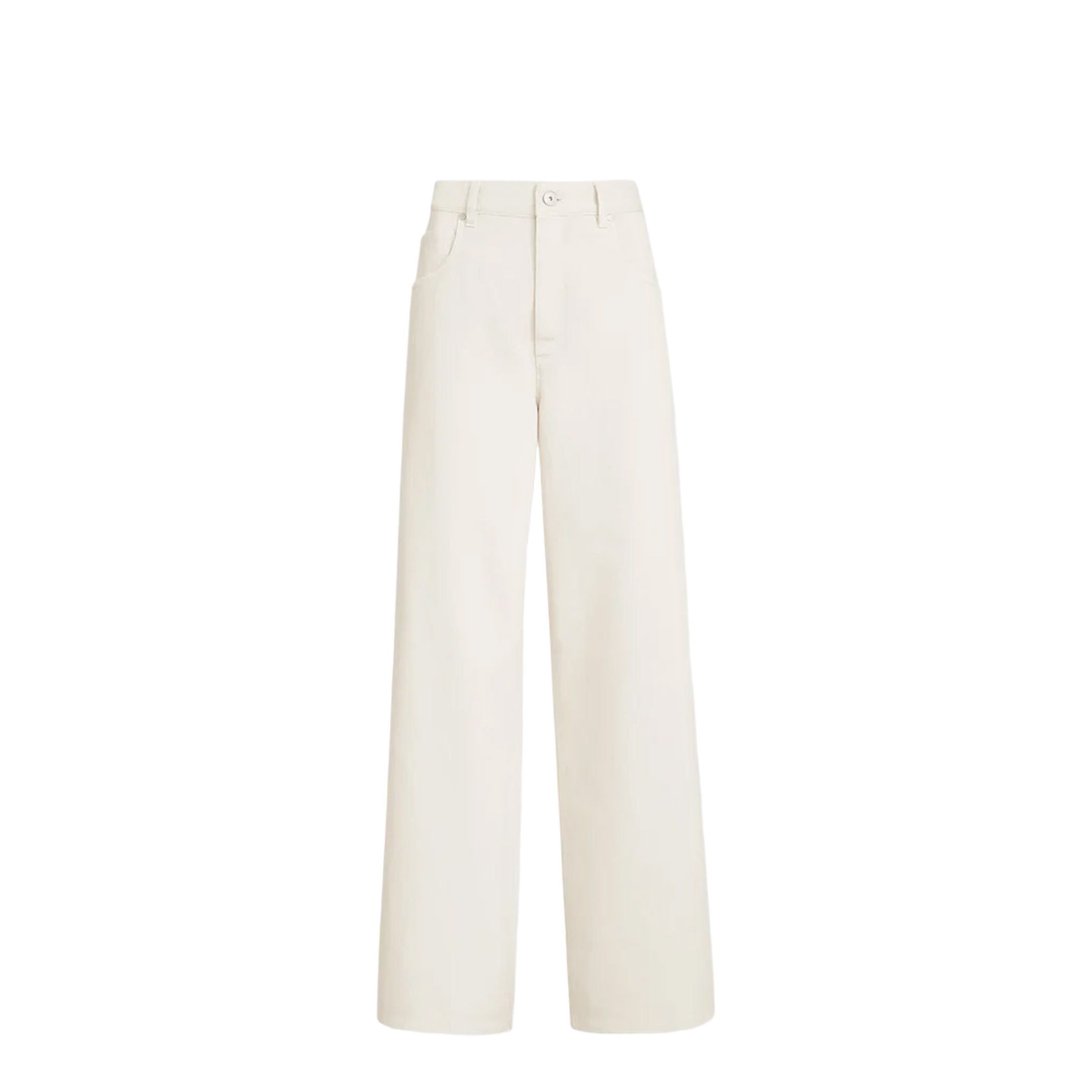 Relaxed-Fit Dyed Denim Trousers With Monile Detail - Image 1