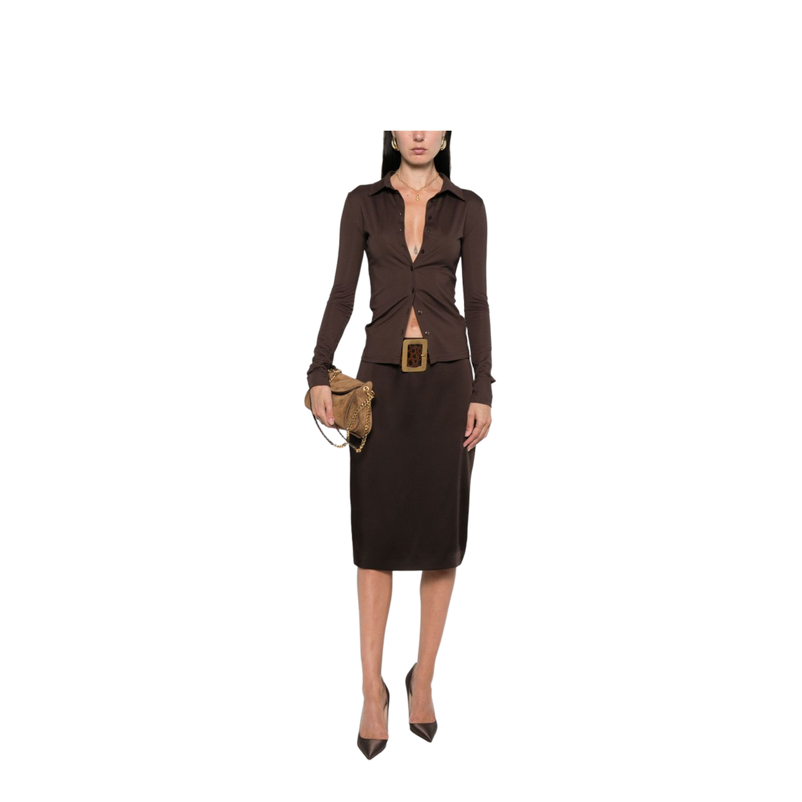 Satin Midi Skirt - Image 3