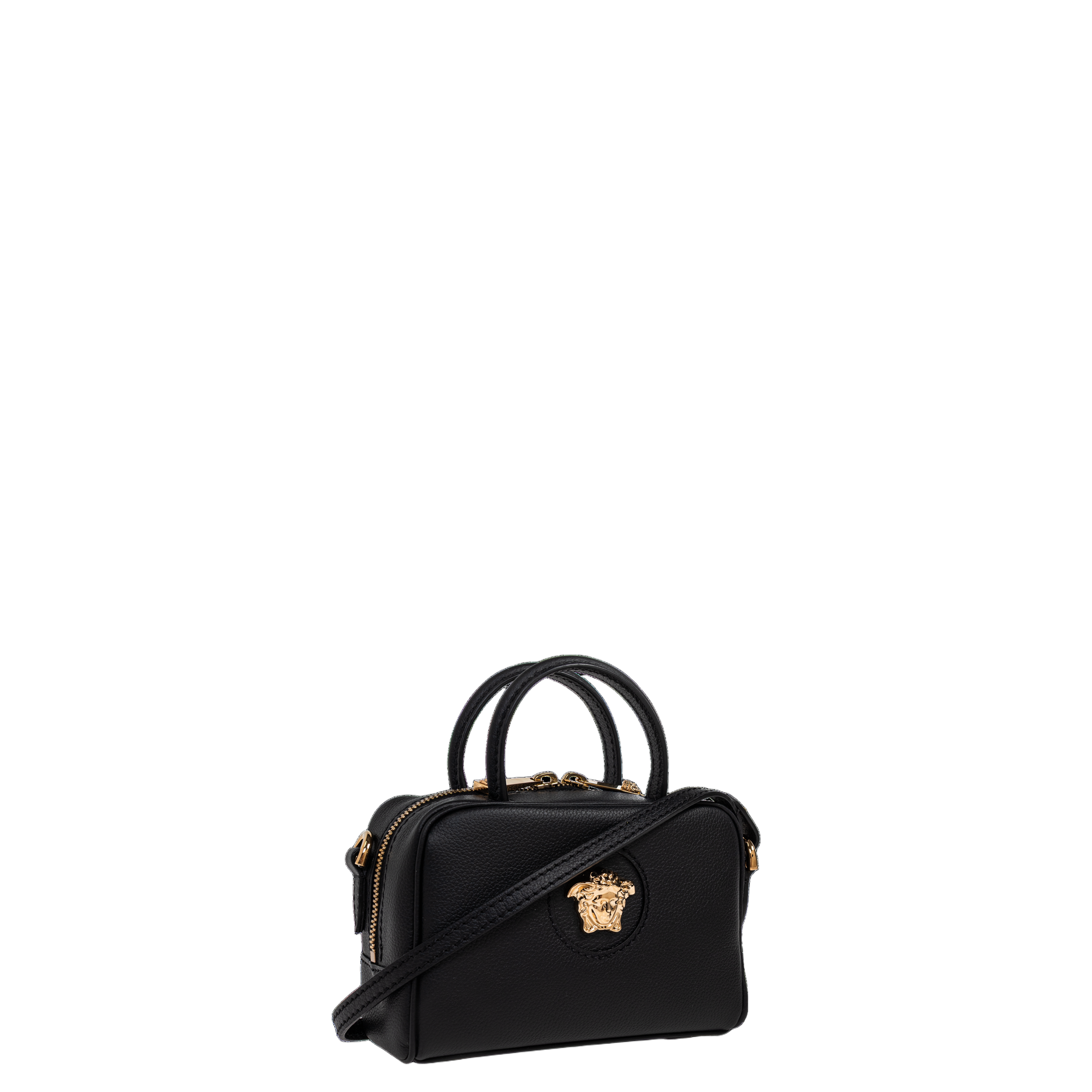 Medusa Handbag Leather Black - Image 4
