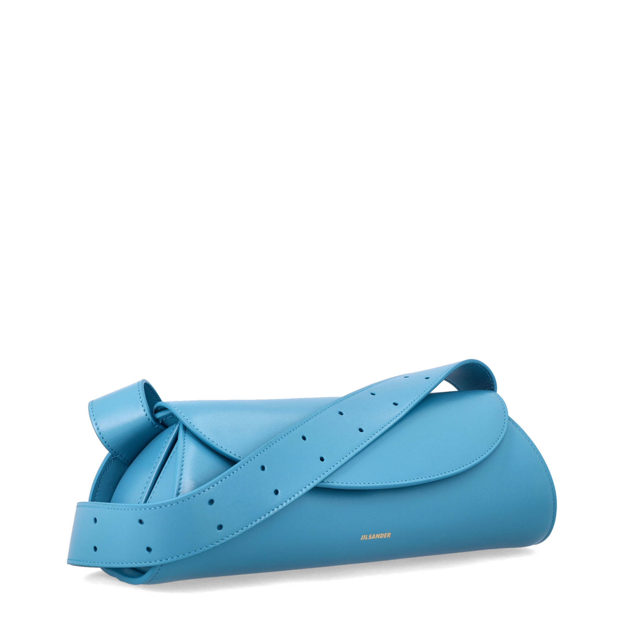 Cannolo Small Calf Leather Shoulder Bag - Light Blue - Image 2