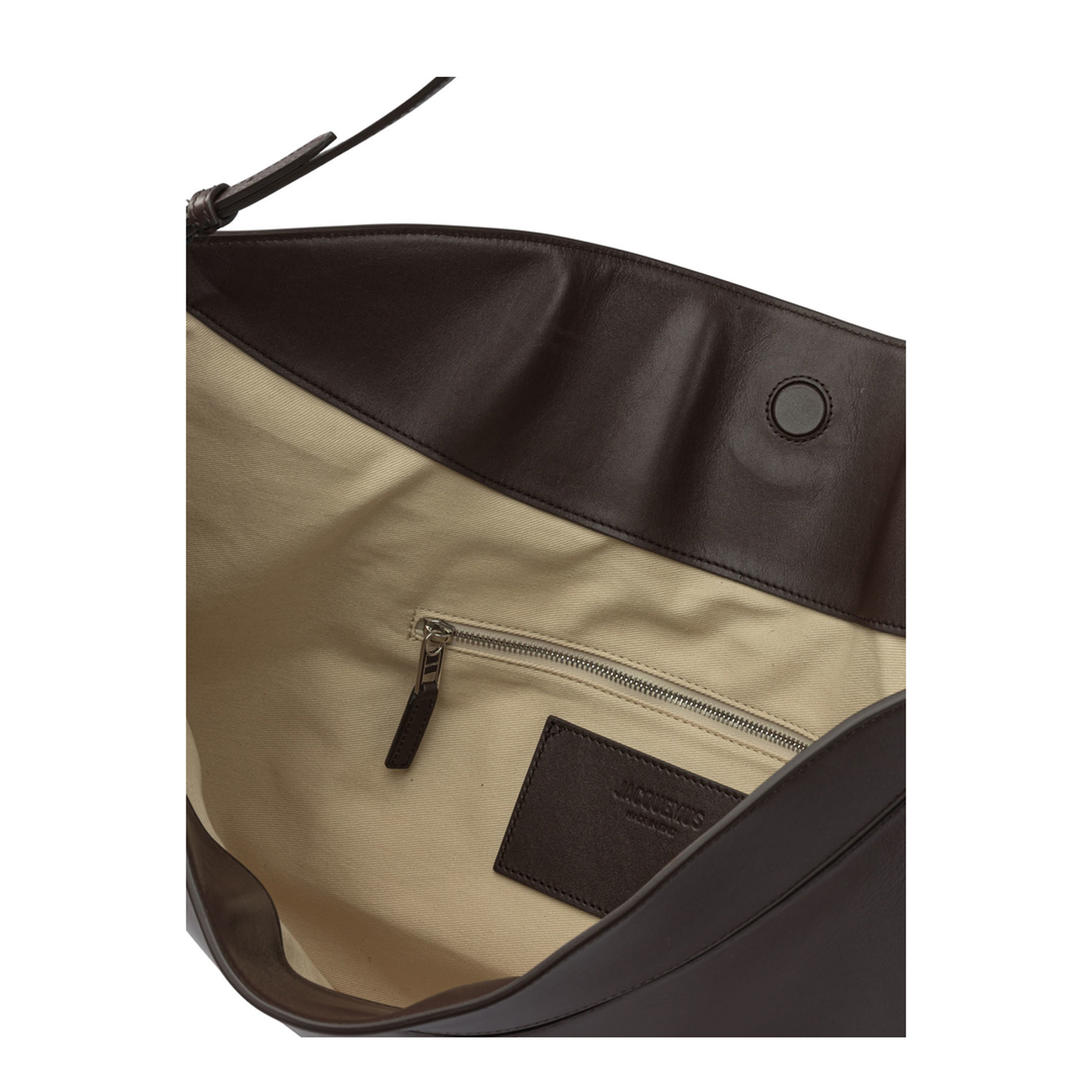 Ovalo Medium Calf Leather Shoulder Bag - Dark Brown - Image 5