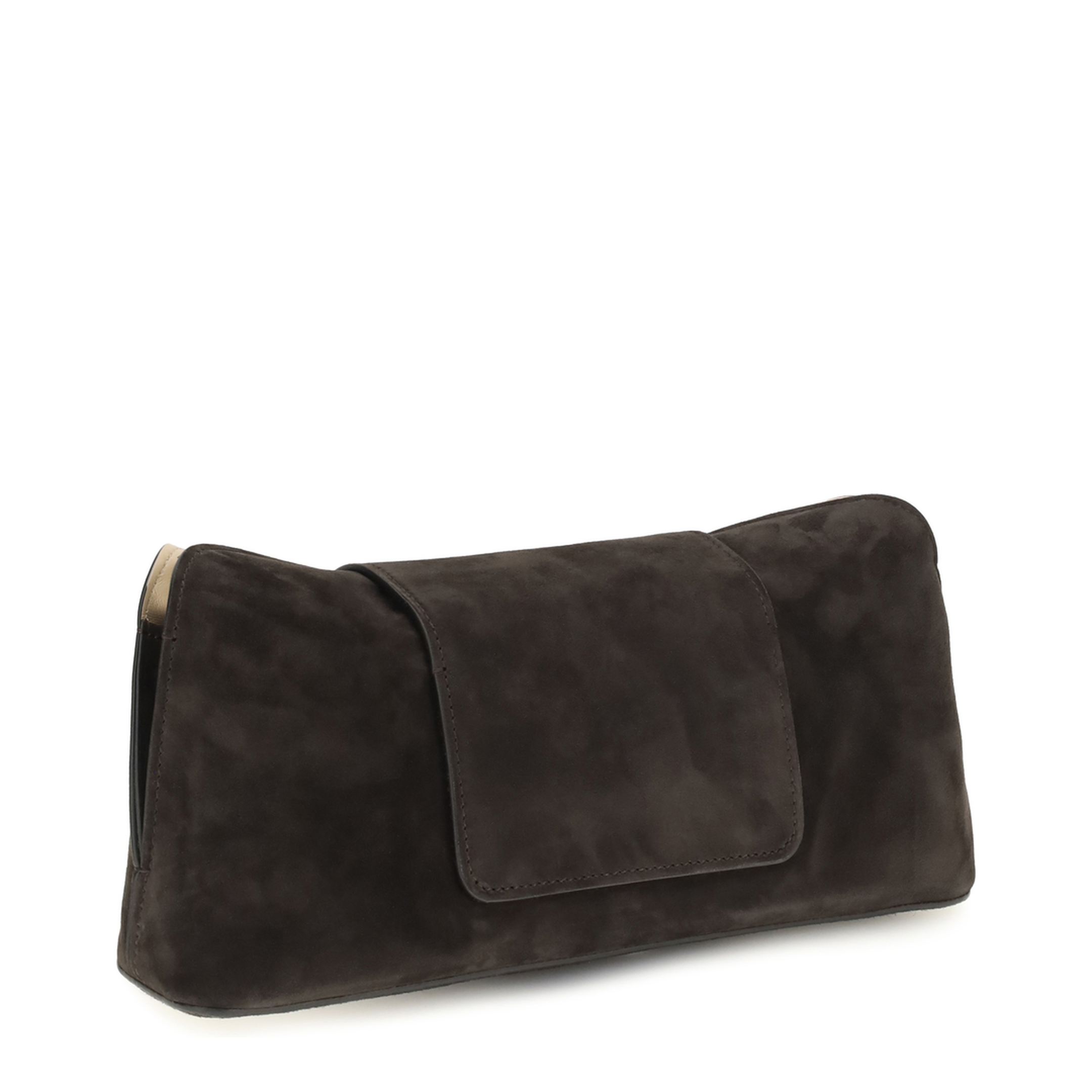 Vivian Suede Clutch - Brown - Image 3