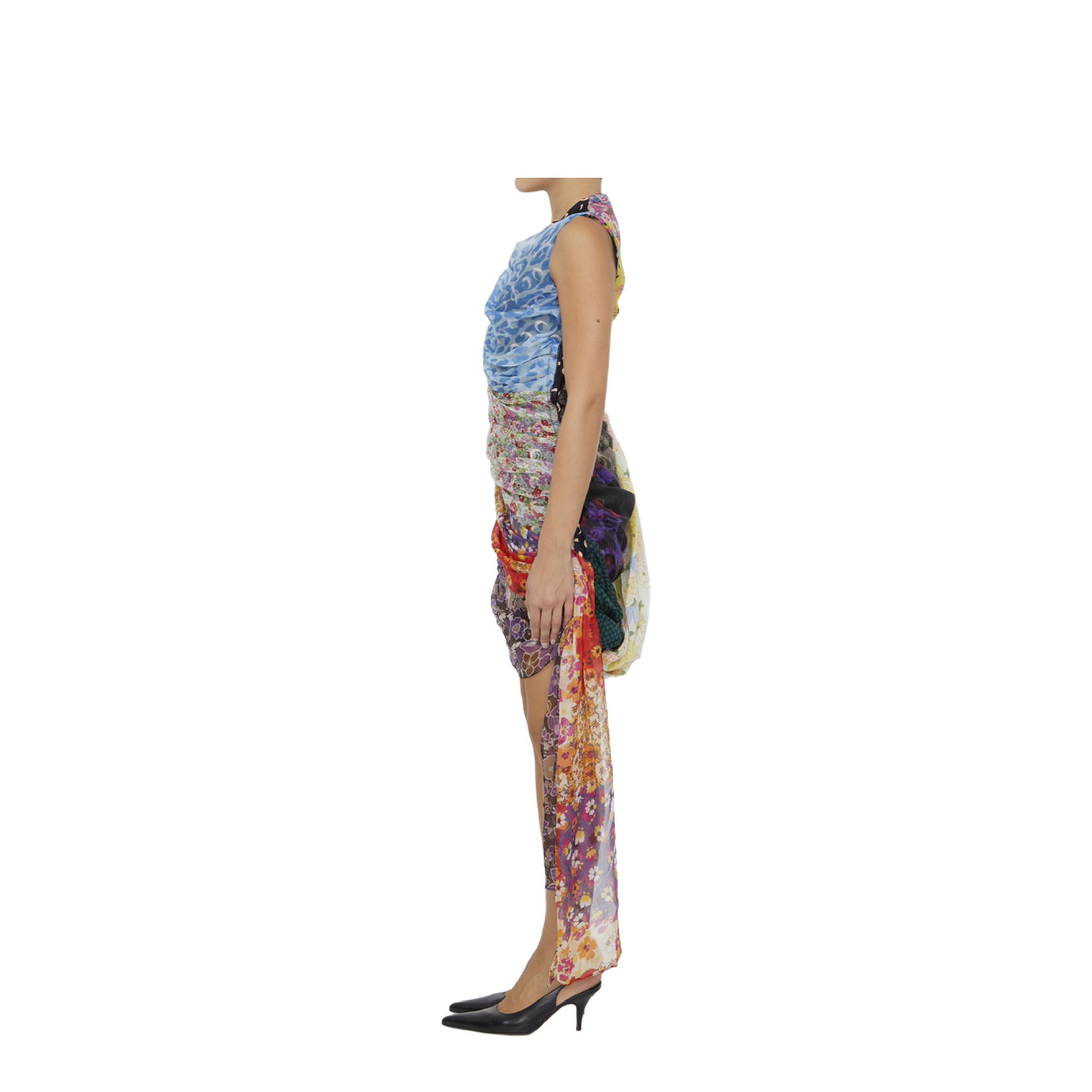 Regenerated Scarves Dress - Image 3