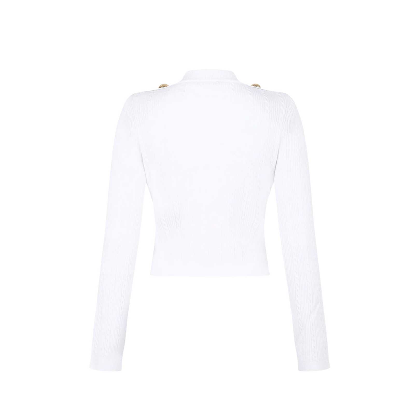 Ribbed And Braided Cardigan - Image 4