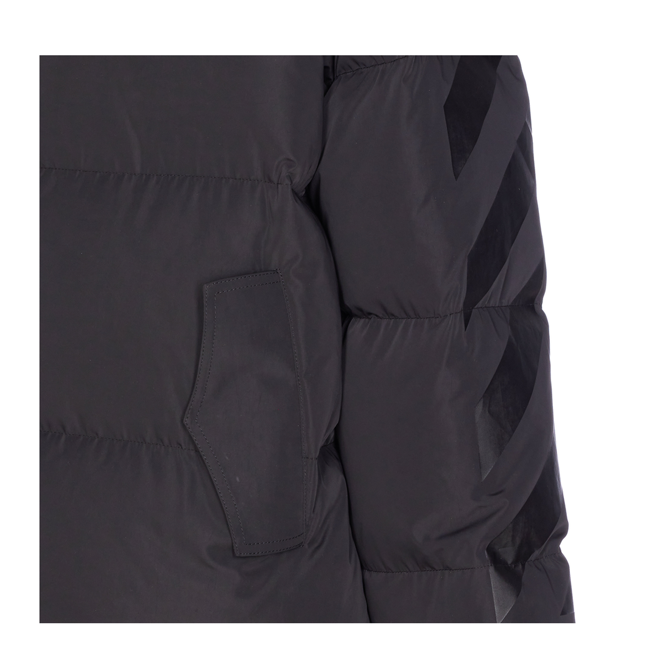 Black Short Down Jacket with Arrows Icons - Image 3