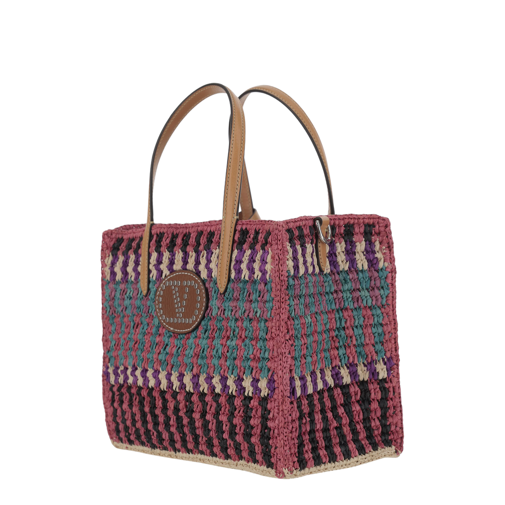 Multicolor Crochet VLogo Handbag - Image 2