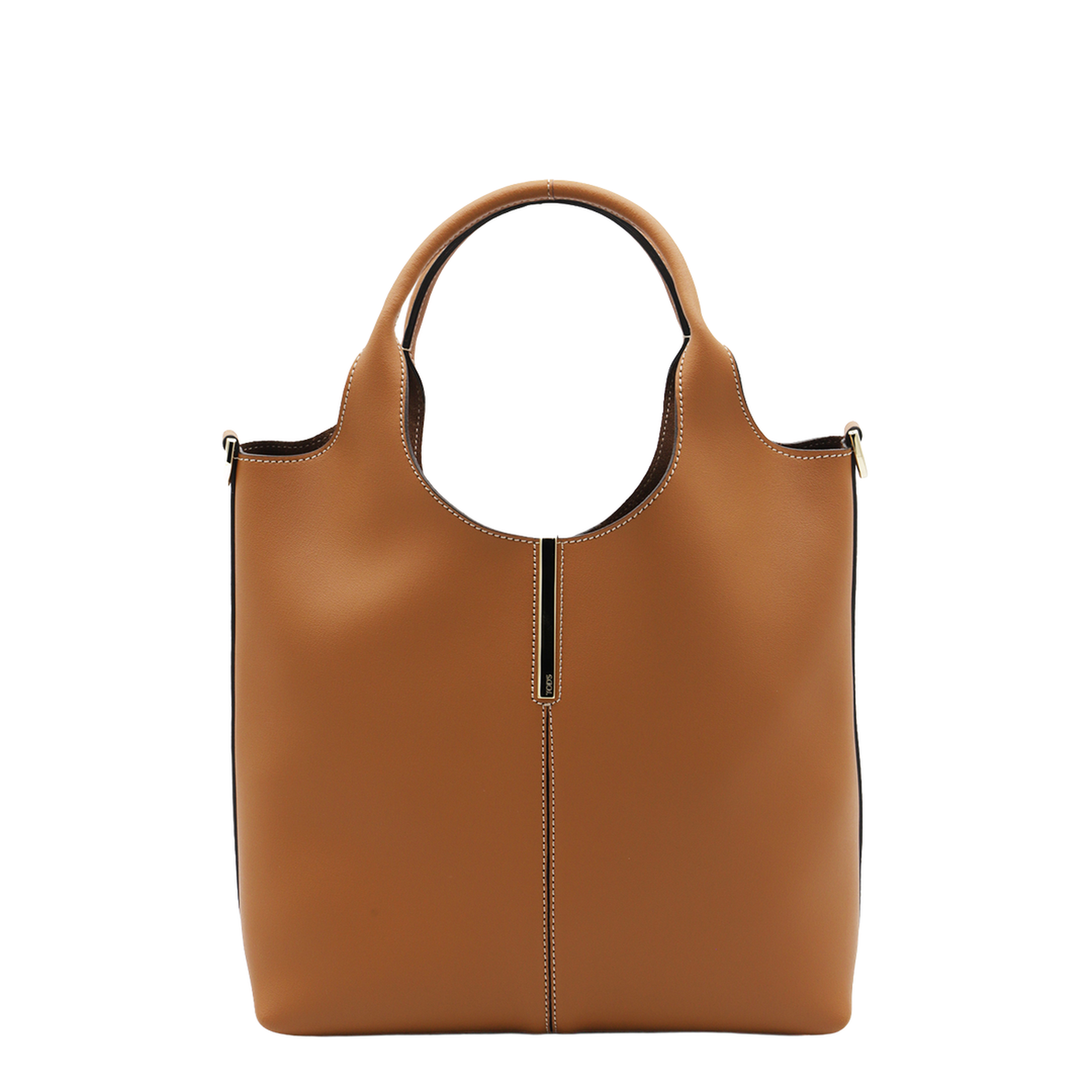 Small Calfskin Tote - Brown - Image 1