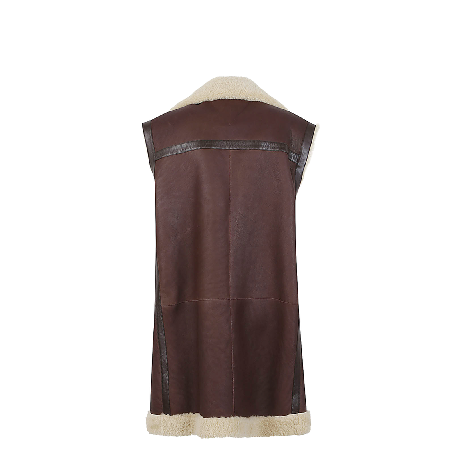 Leather Shearling Vest - Image 2
